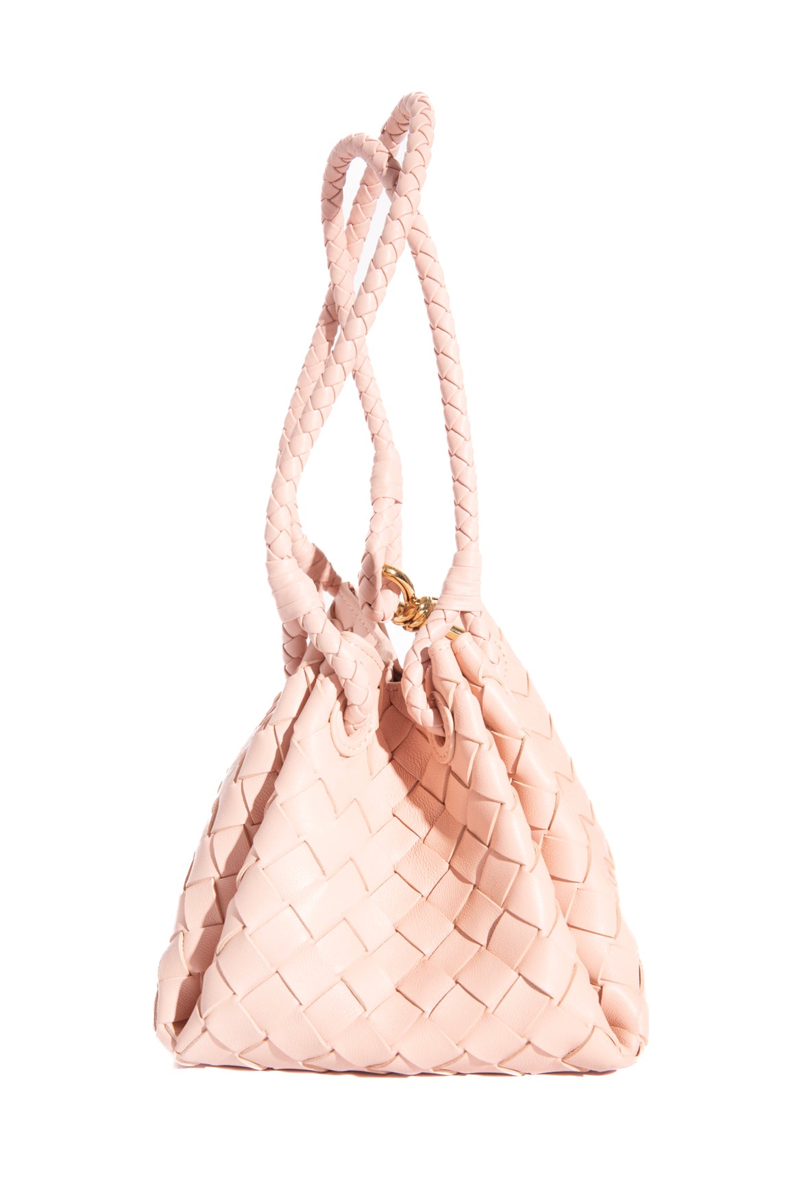 BOTTEGA VENETA Pink Intrecciato Small Parachute Bag