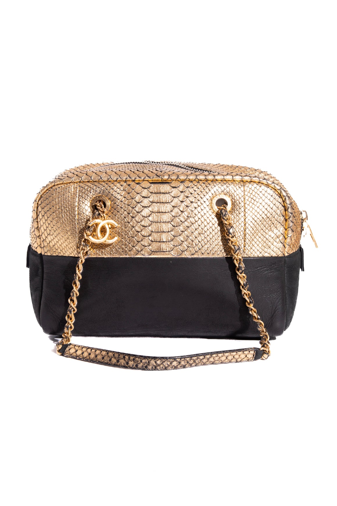 CHANEL Python Bowler Bag