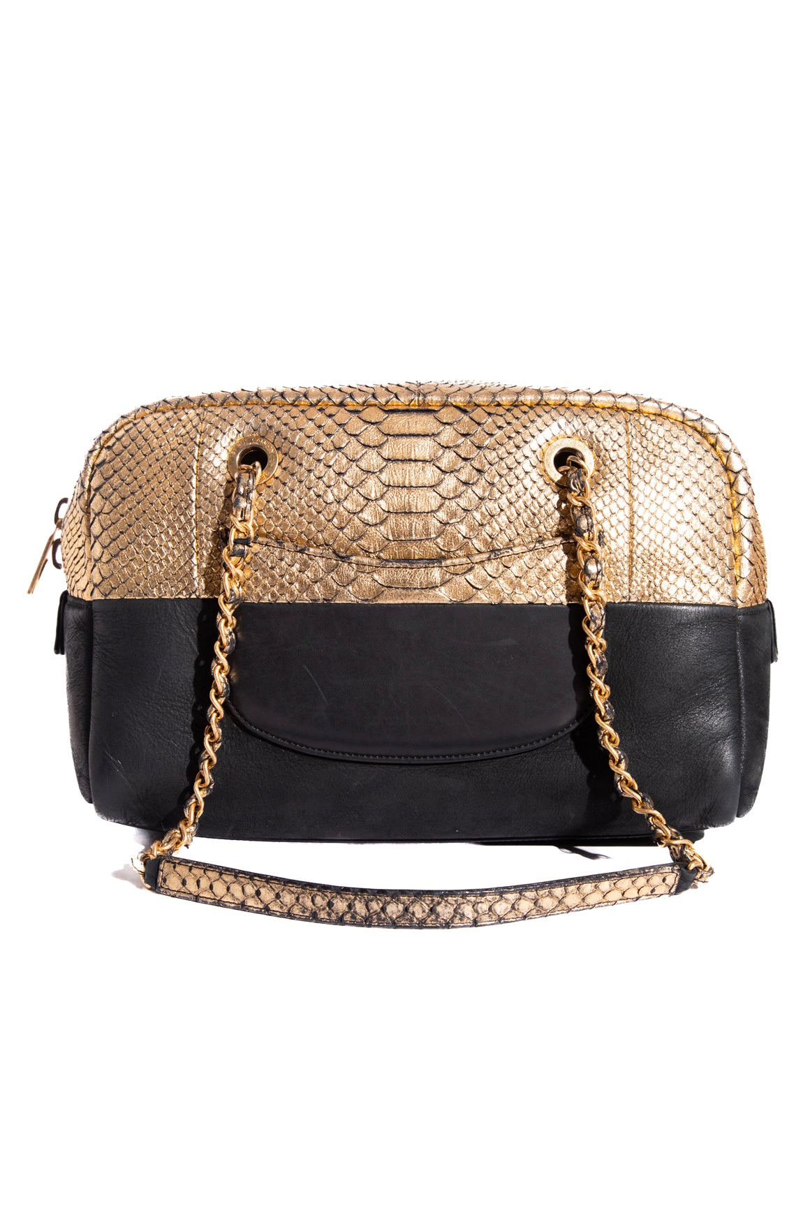 CHANEL Python Bowler Bag