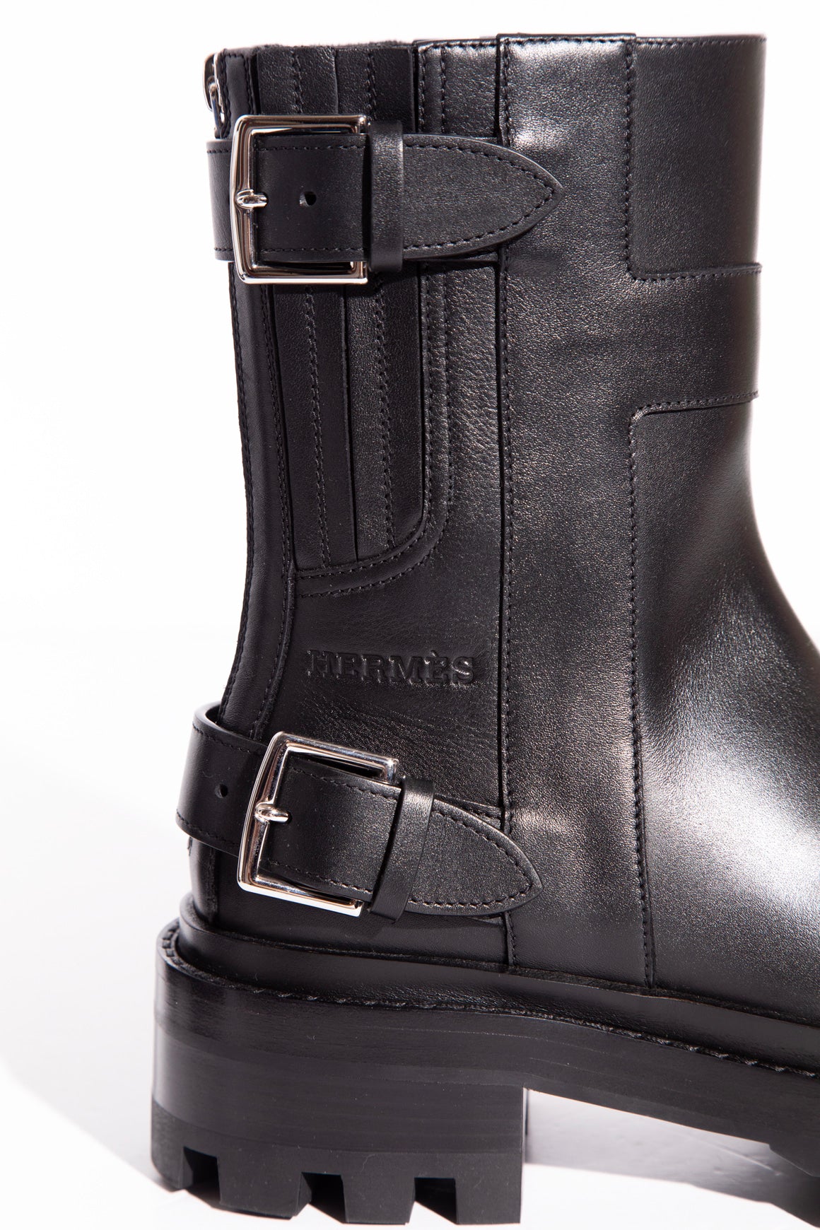 HERMES Black "Jaimy" Ankle Boots (Sz. 37.5)