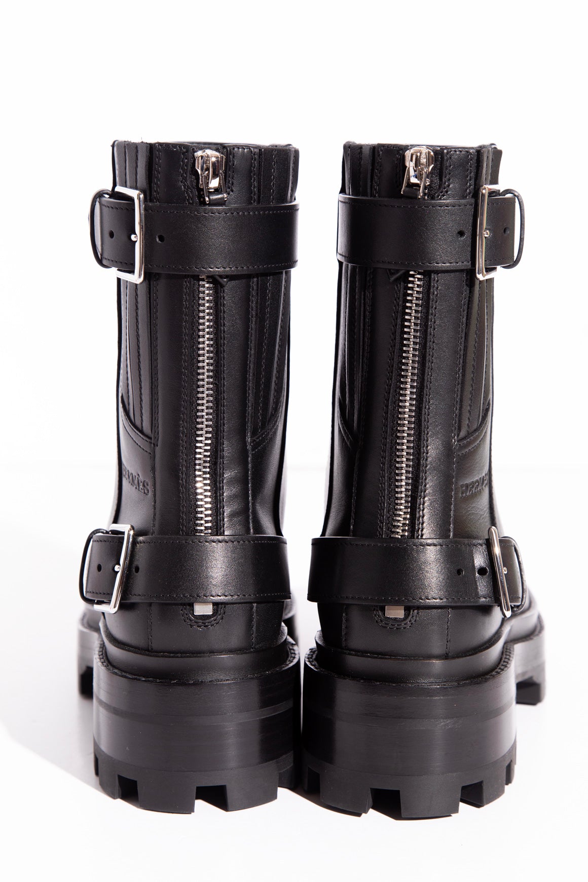 HERMES Black "Jaimy" Ankle Boots (Sz. 37.5)