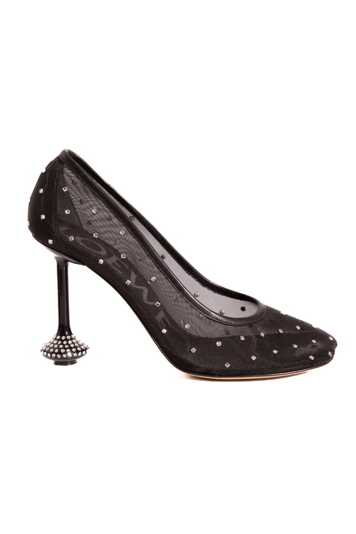 LOEWE Black Mesh Crystal 'Toy' Pumps (Sz. 38)