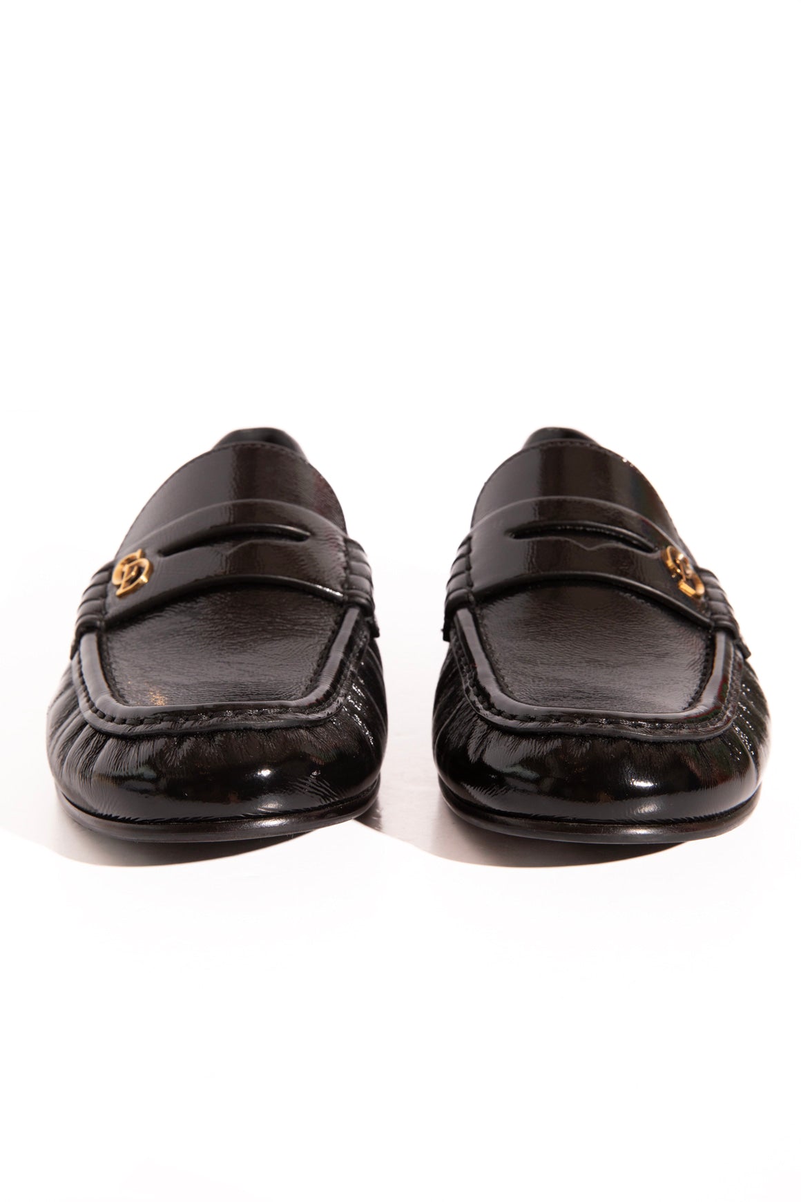 CHRISTIAN DIOR Patent Moccasin "Time" Loafers (Sz. 37.5)