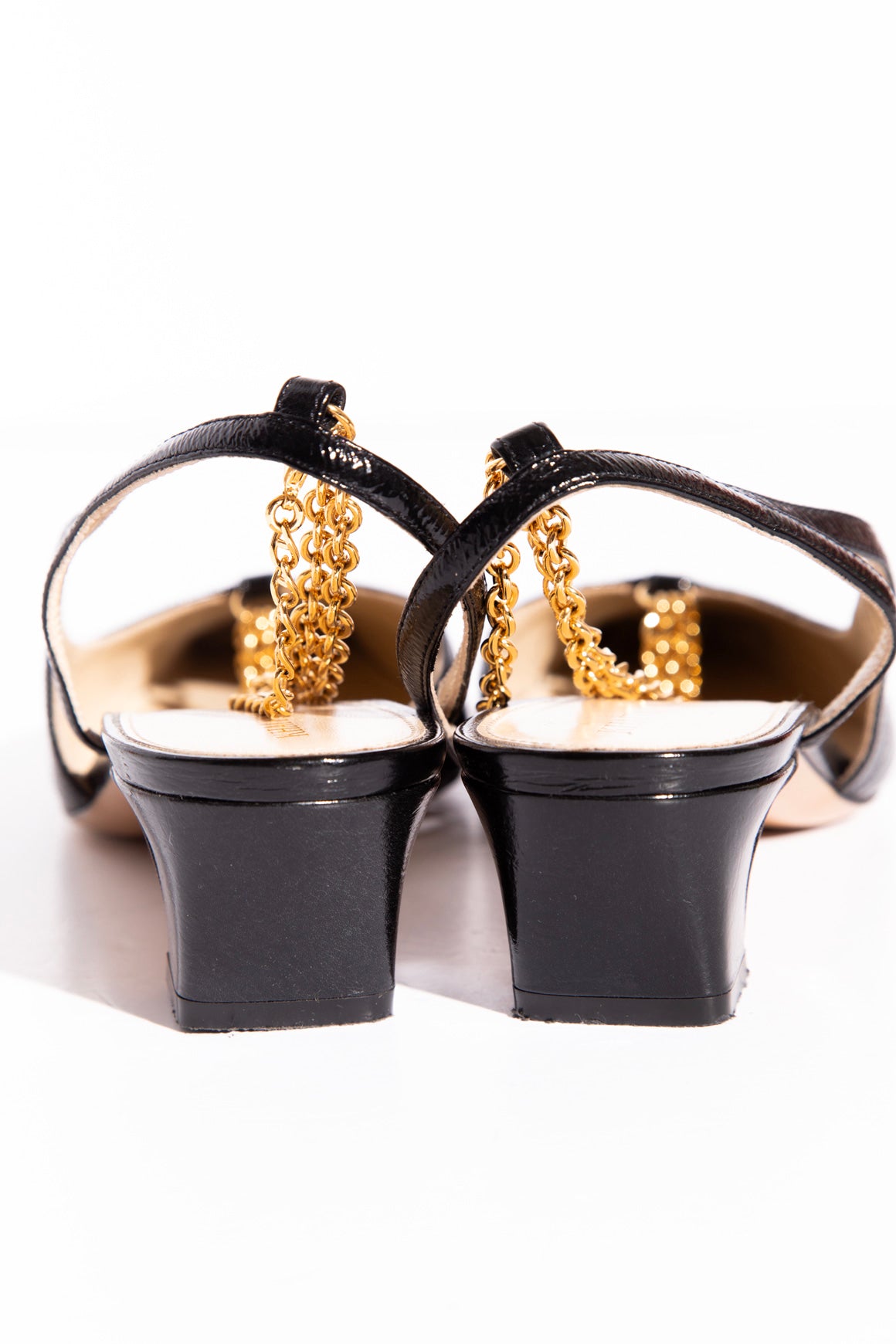 KHAITE Gold Chain Kitten Heels (Sz. 36)