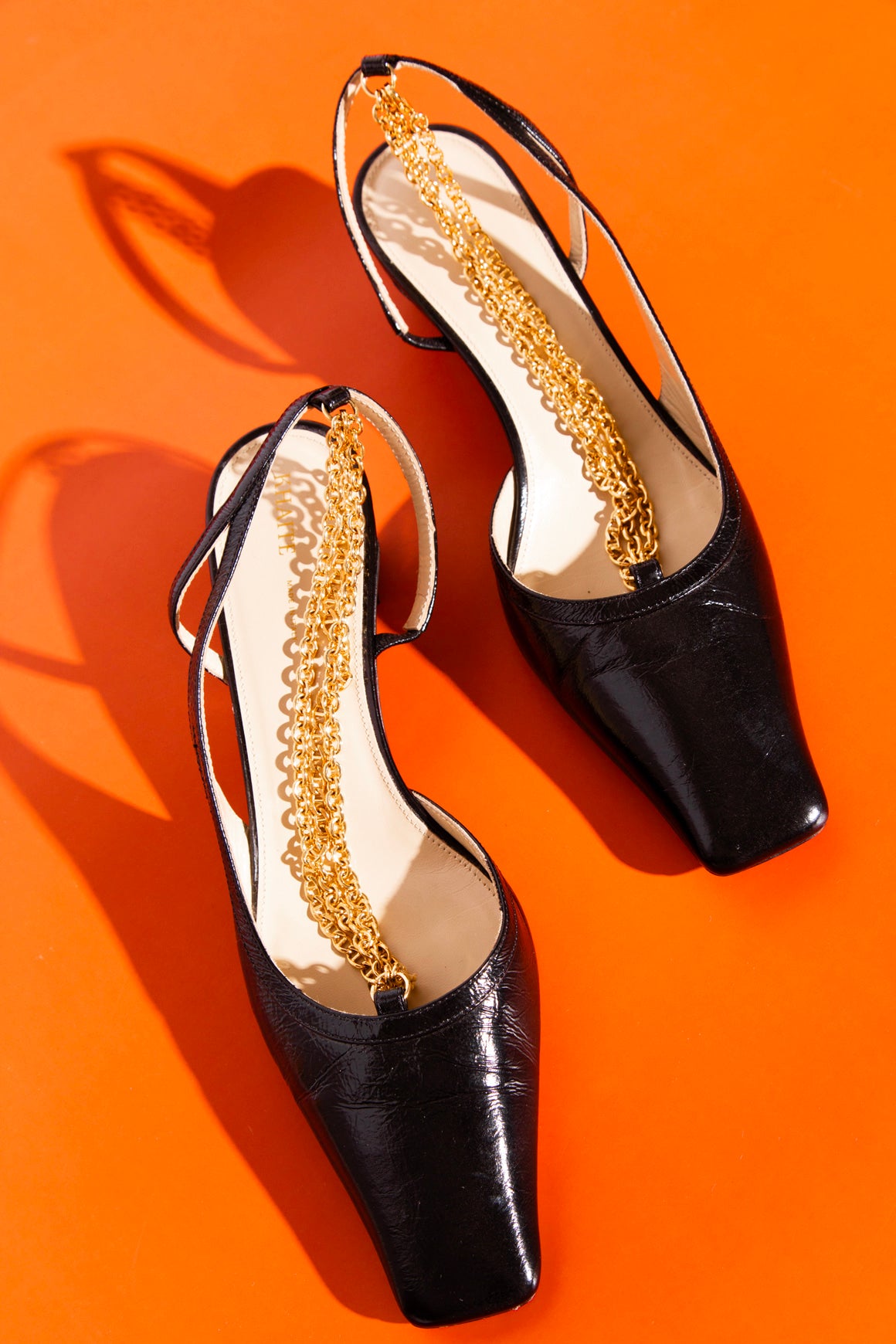 KHAITE Gold Chain Kitten Heels (Sz. 36)