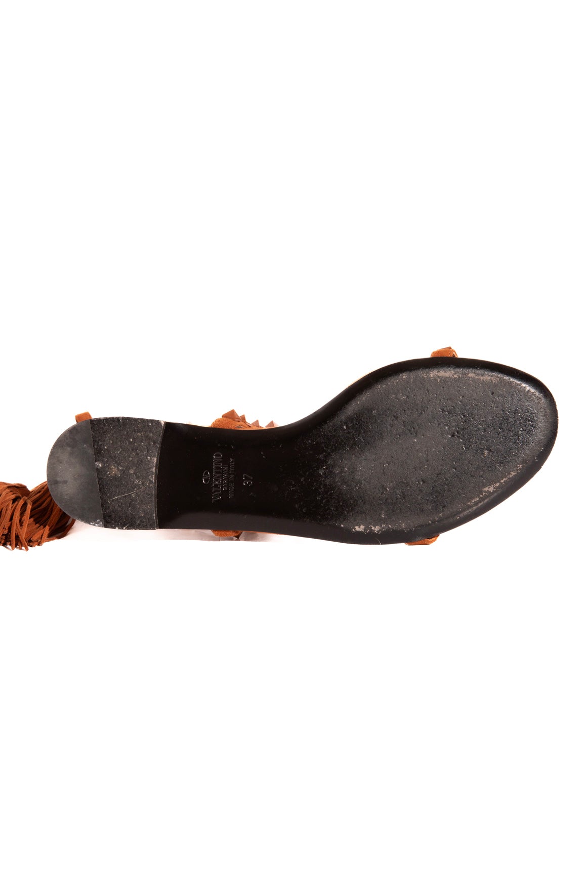 VALENTINO Suede Rocktstud Tie Strap Sandals (Sz. 37)