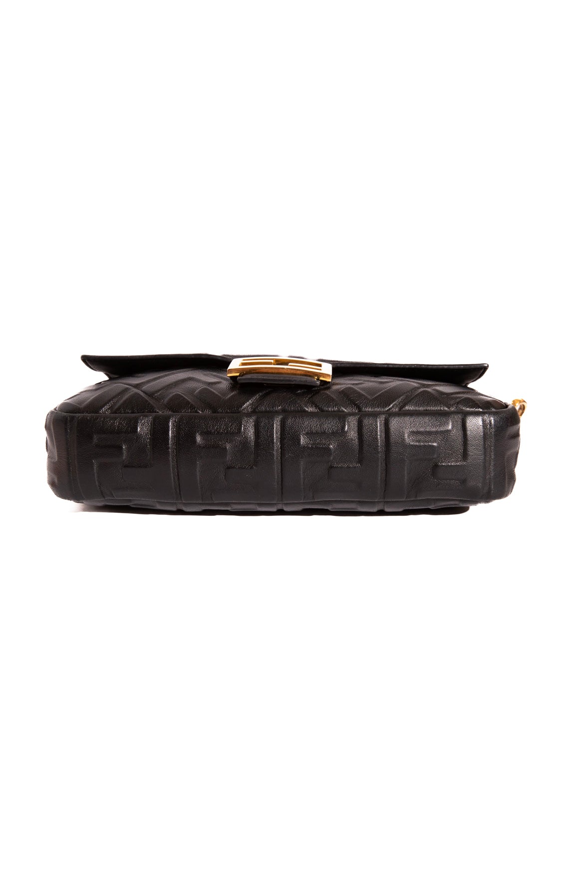FENDI Black Nappa Baguette Bag