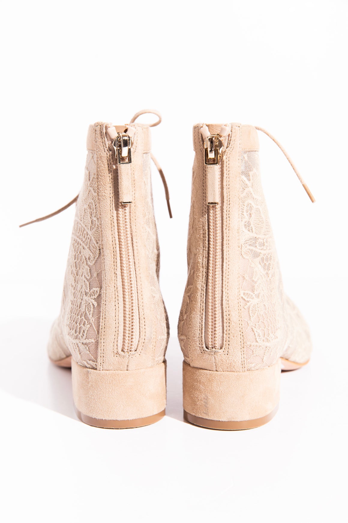 CHRISTIAN DIOR Tan Suede + Mesh Naughtily-D Ankle Boot (Sz. 38)