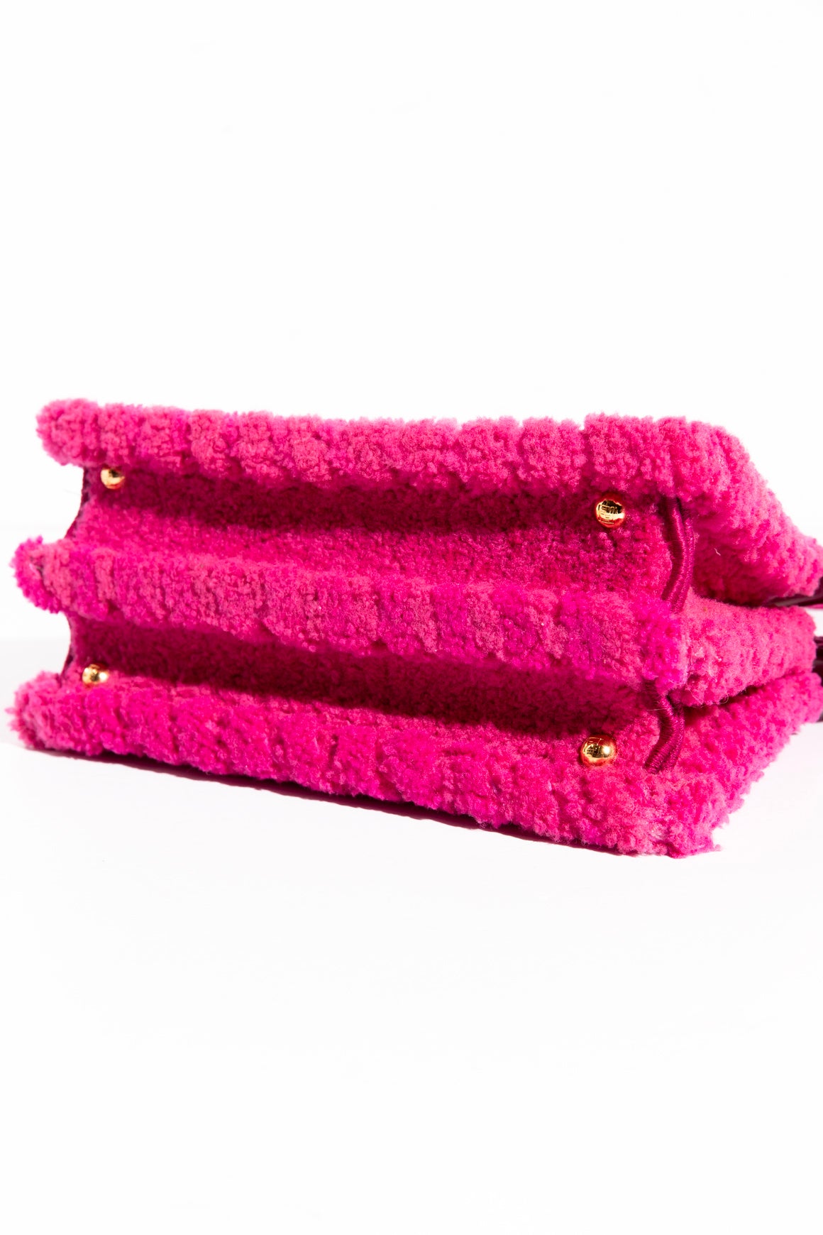 FENDI Fuchsia Shearling Peakaboo Bag