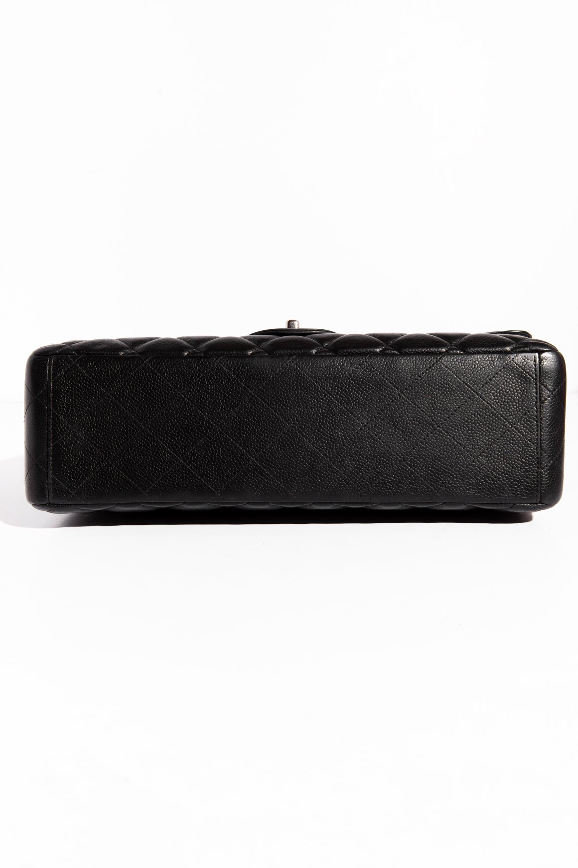 CHANEL Black Caviar Maxi Classic Flap w/ Silver Hardware