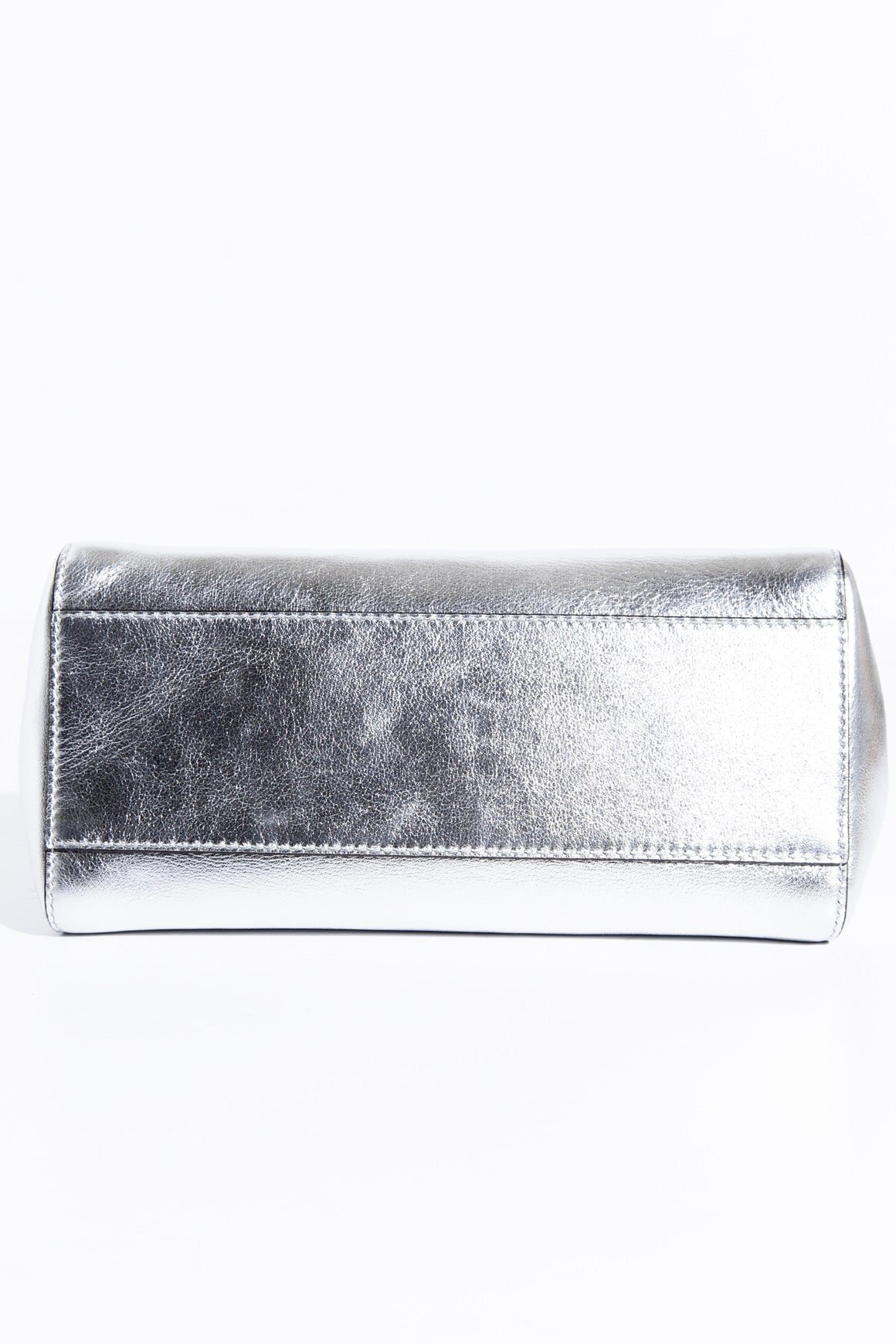 FENDI Silver Metallic Small Peekaboo