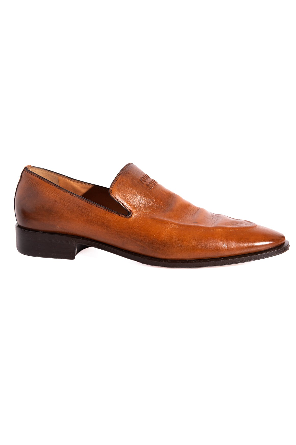 MIU MIU Brown Logo Loafers (Sz. 39)
