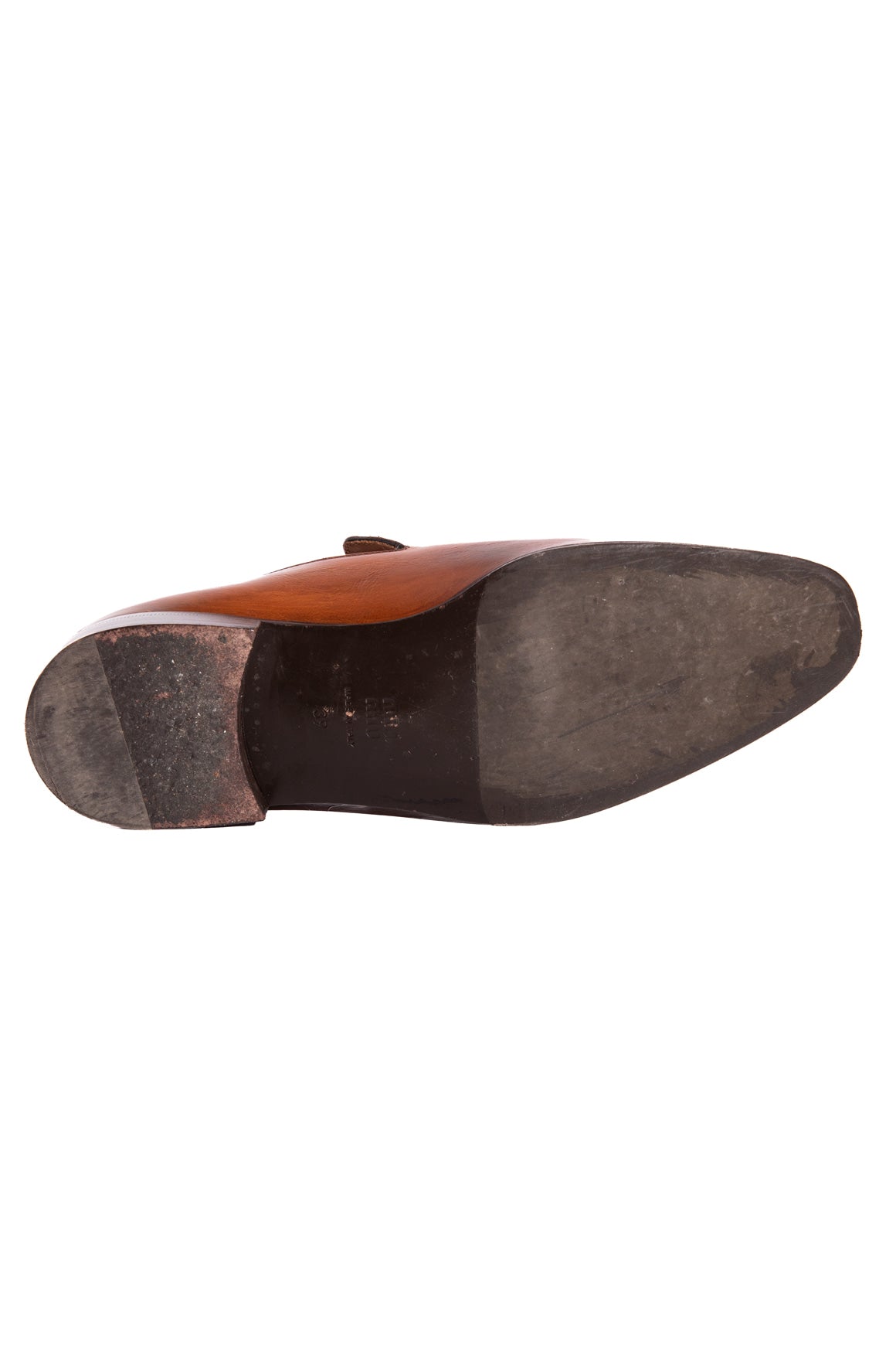 MIU MIU Brown Logo Loafers (Sz. 39)