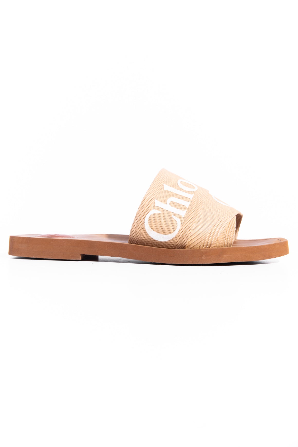 CHLOE Beige "Woody" Mules (Sz. 39)