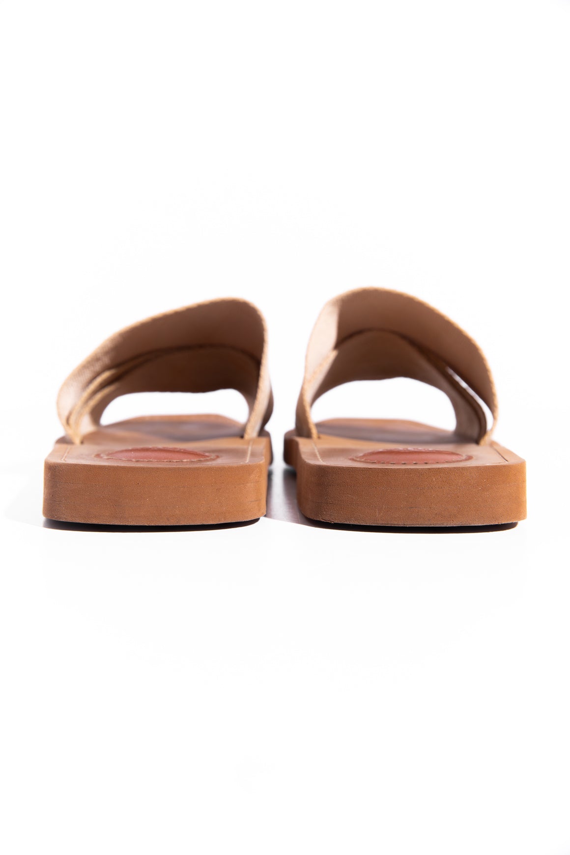 CHLOE Beige "Woody" Mules (Sz. 39)