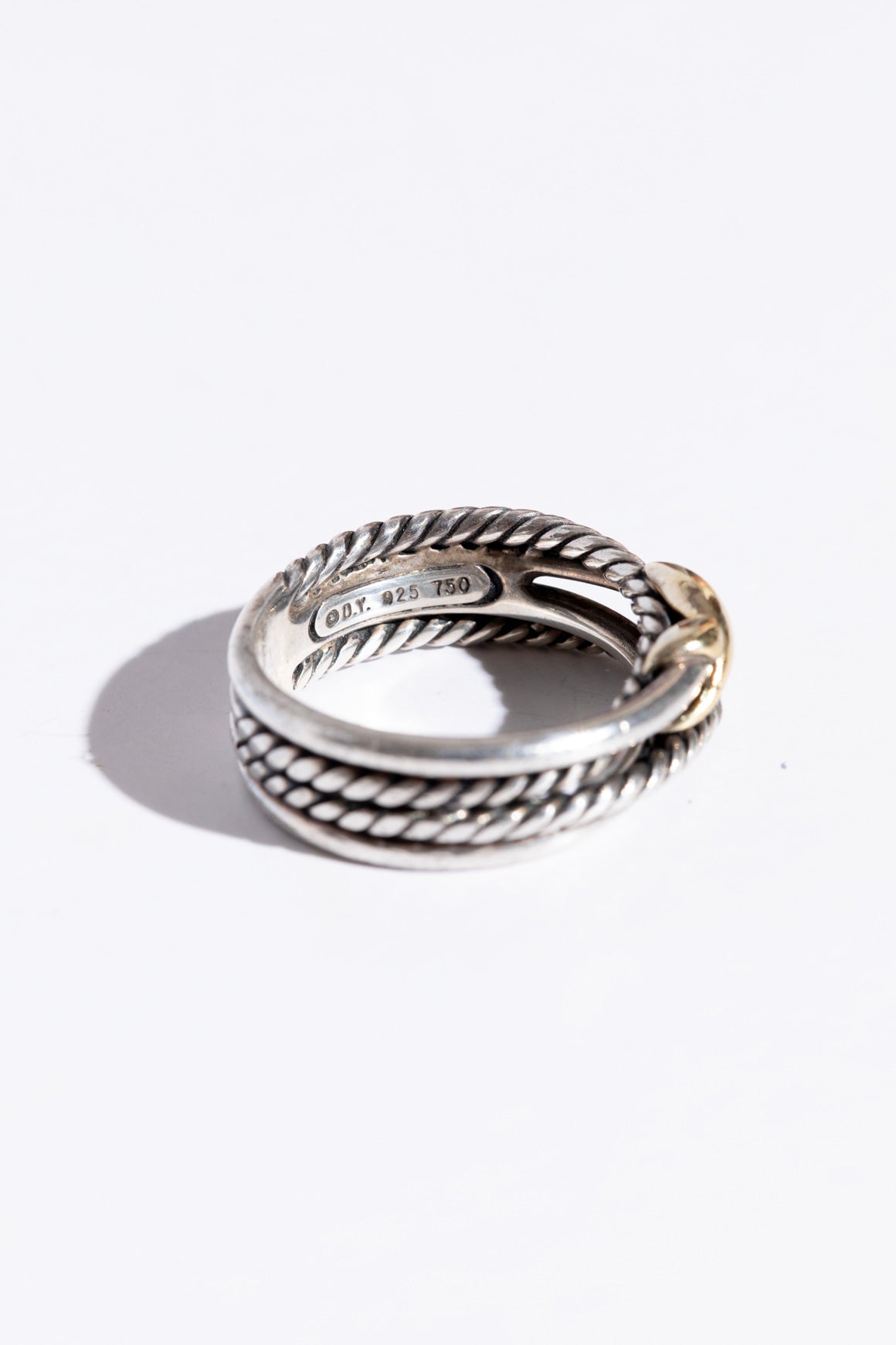 DAVID YURMAN Silver/Gold X Crossover Ring