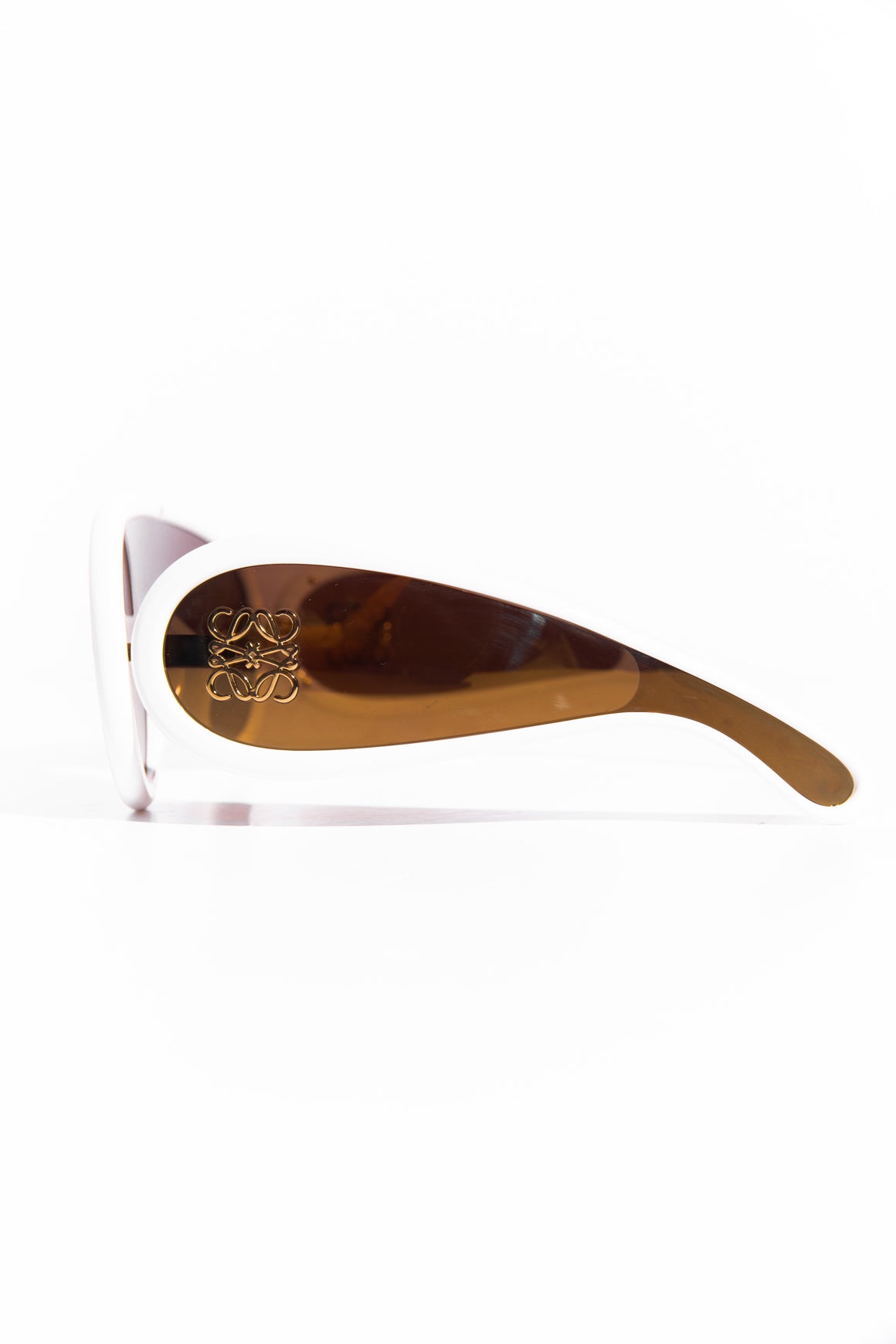 LOEWE White "Wave Mask" Oversized Sunglasses
