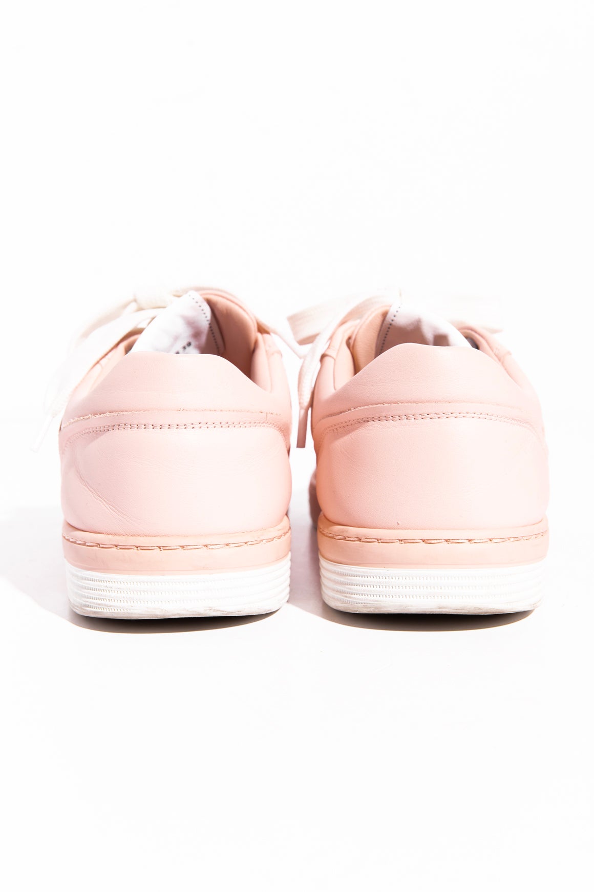 CHANEL Pink Leather Interlocking CC Logo Sneakers (Sz. 39)
