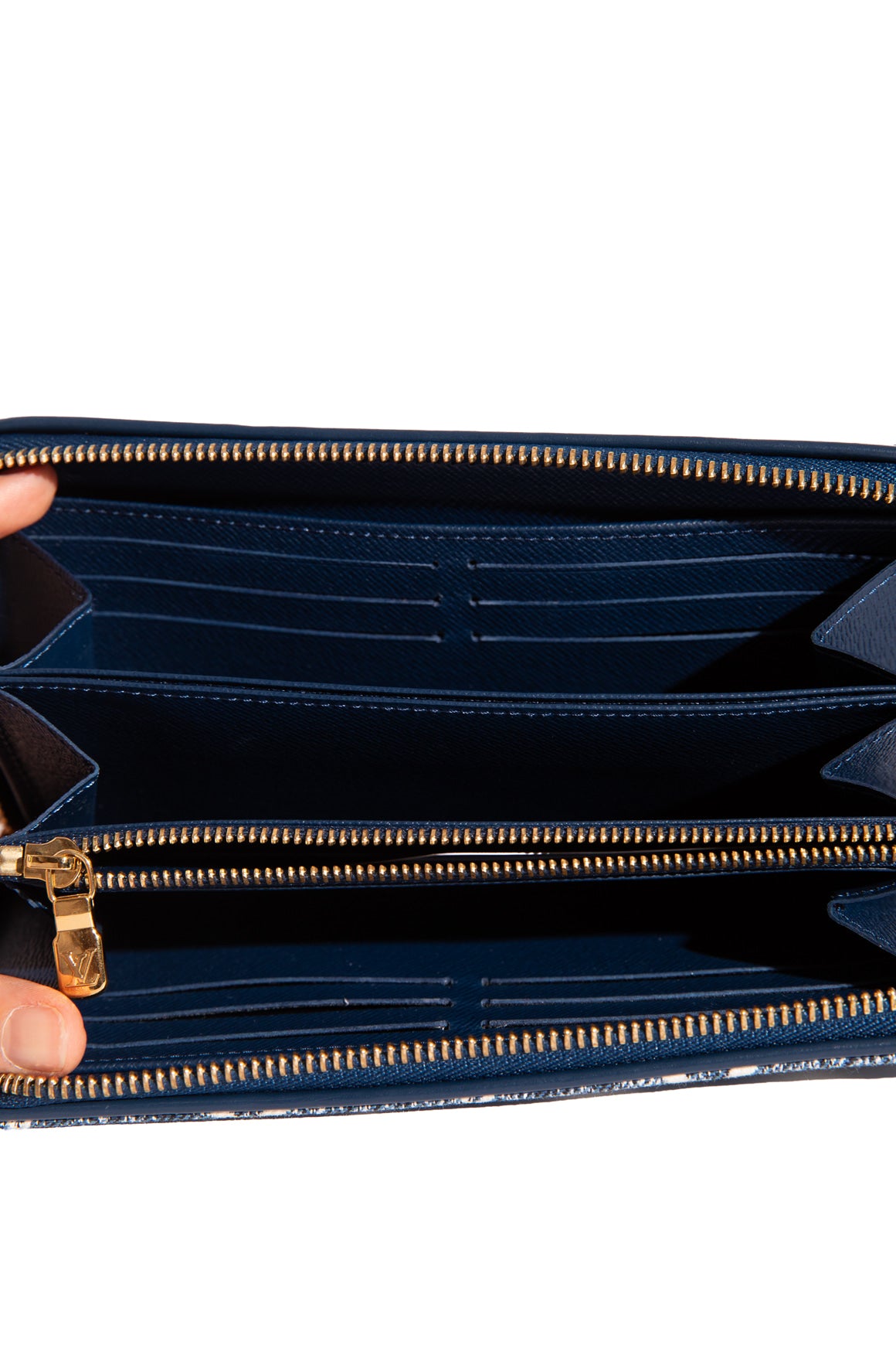 LOUIS VUITTON Denim Monogram Zippy Wallet