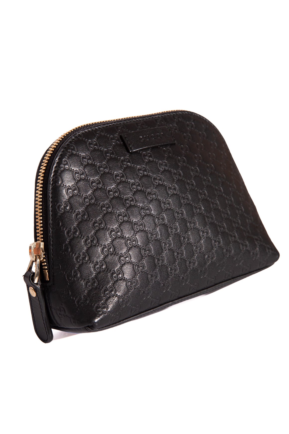 GUCCI Black Microguccissima Mini Leather Pouch