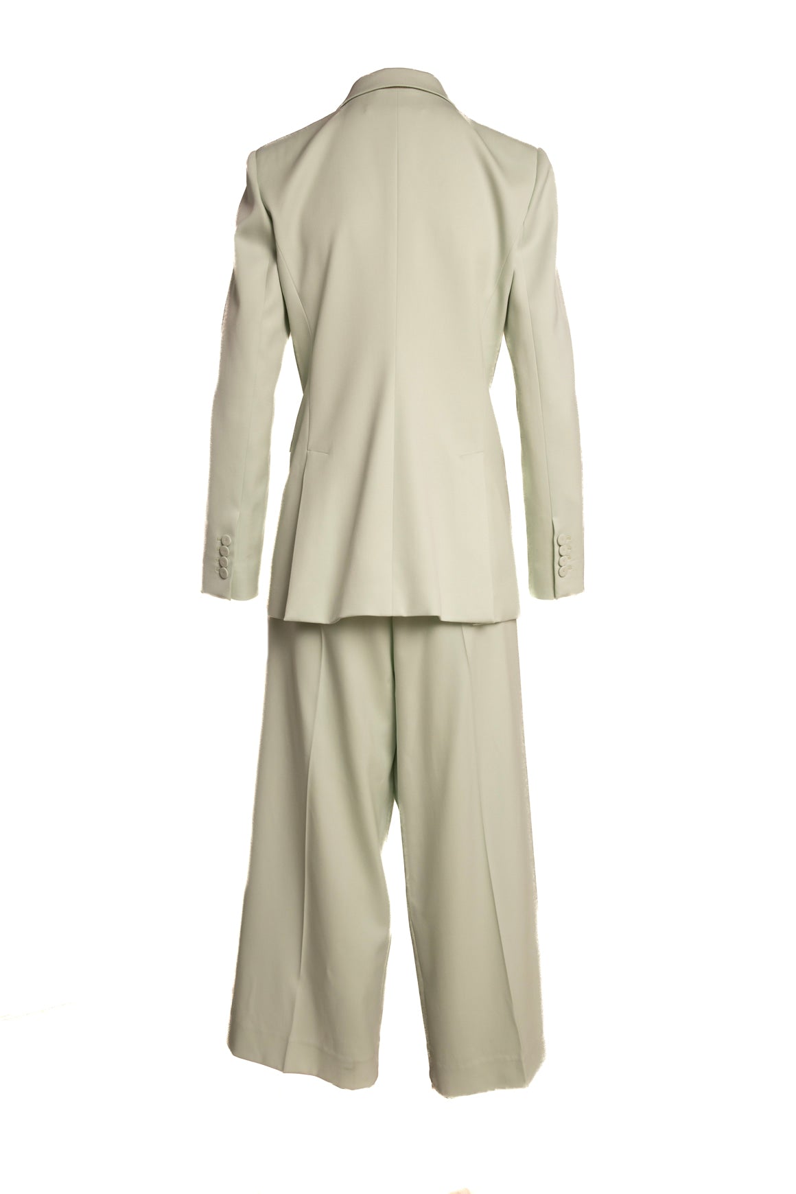 ANOTHER TOMORROW Mint Blazer & Wide Trouser Suit Set