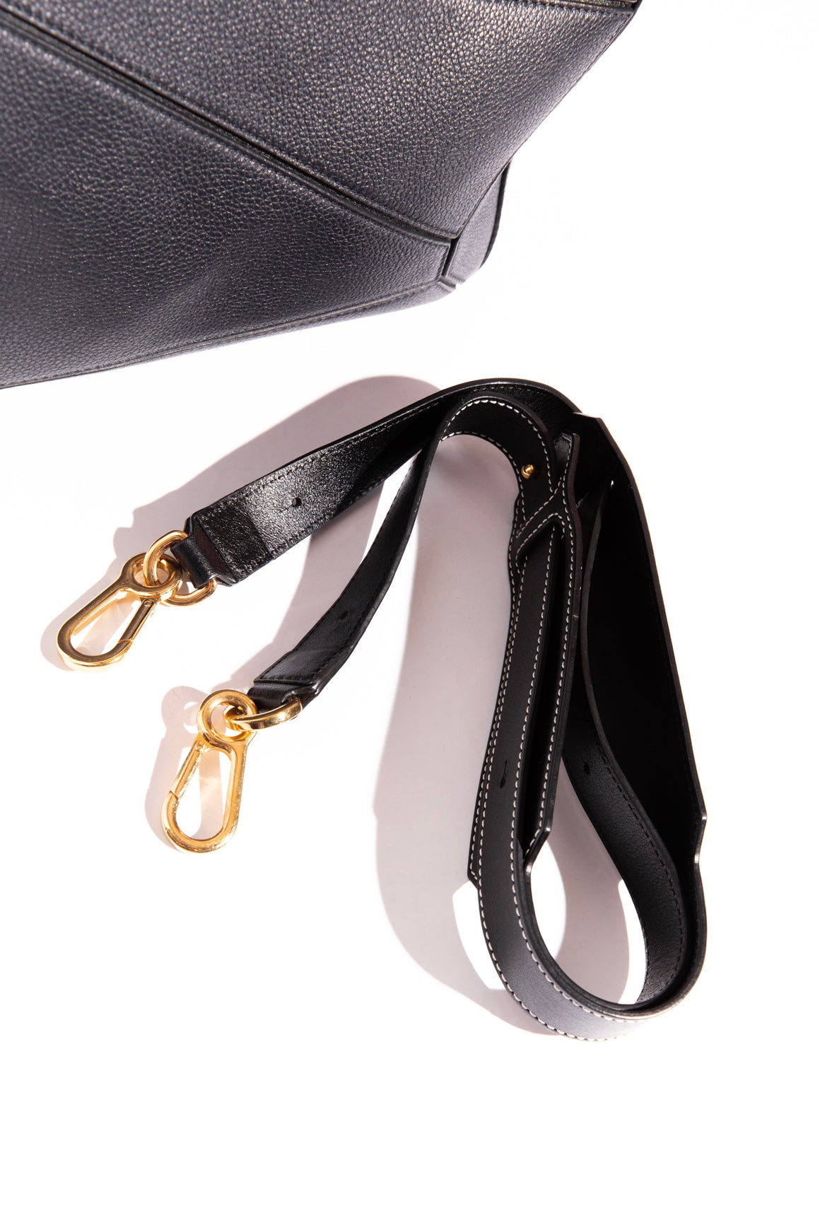 LOEWE Navy Small Puzzle Edge Bag