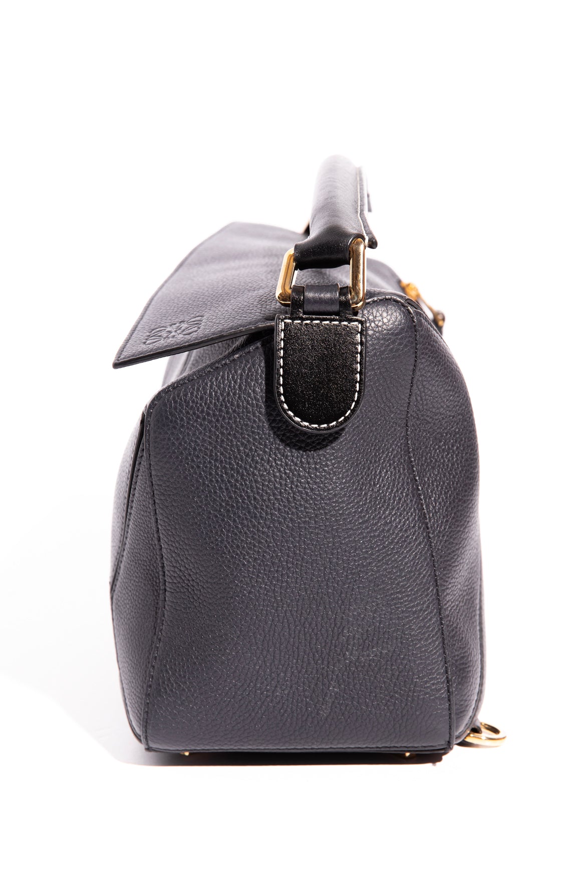 LOEWE Navy Small Puzzle Edge Bag