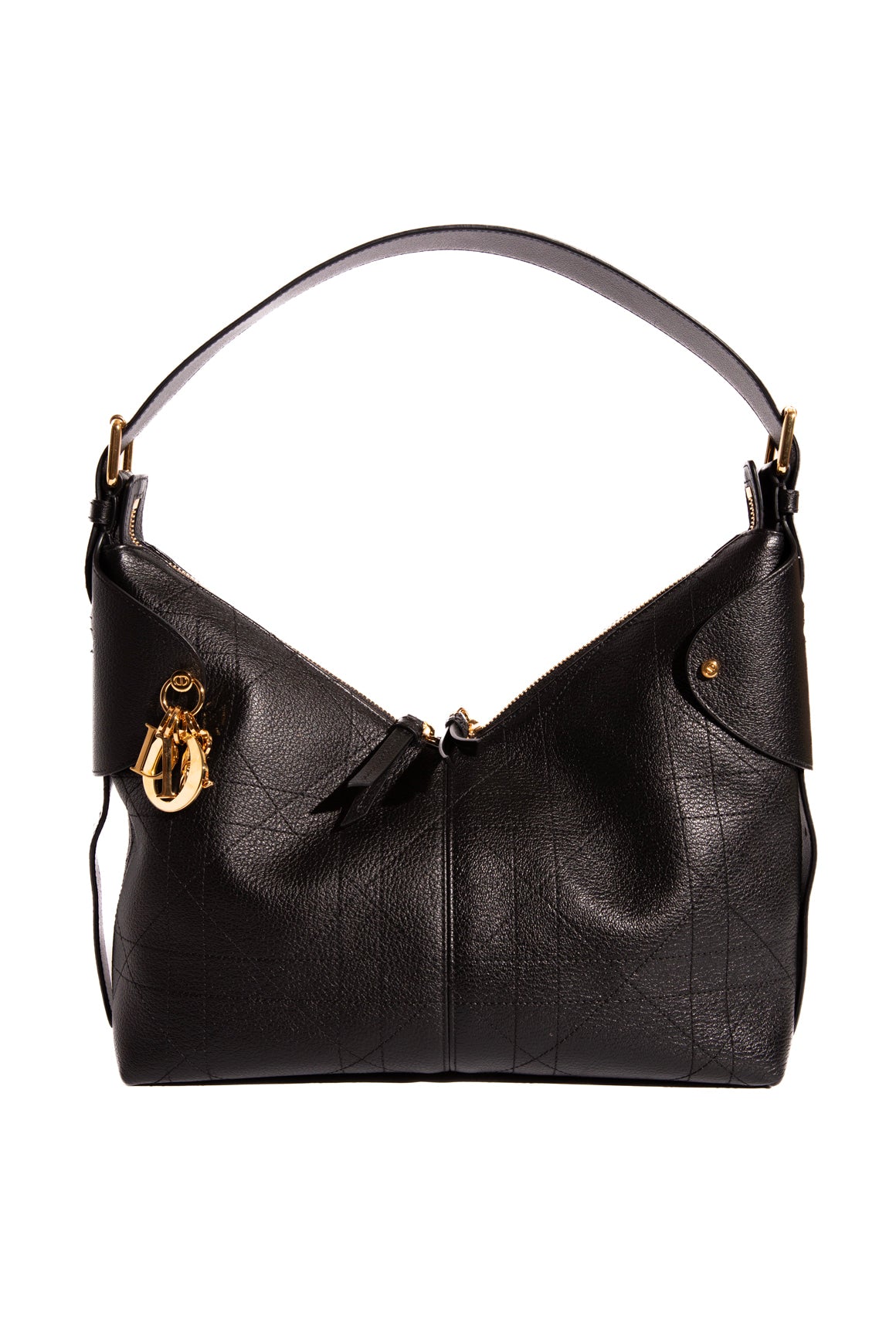 CHRISTIAN DIOR Black Leather Voyage Bag
