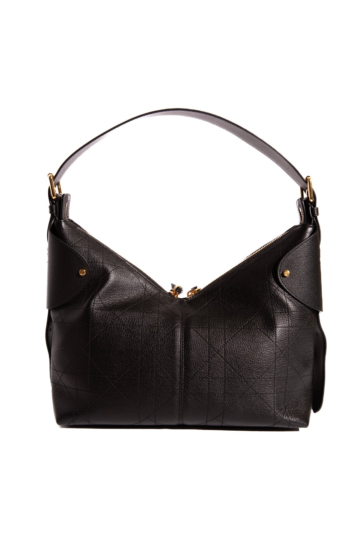 CHRISTIAN DIOR Black Leather Voyage Bag