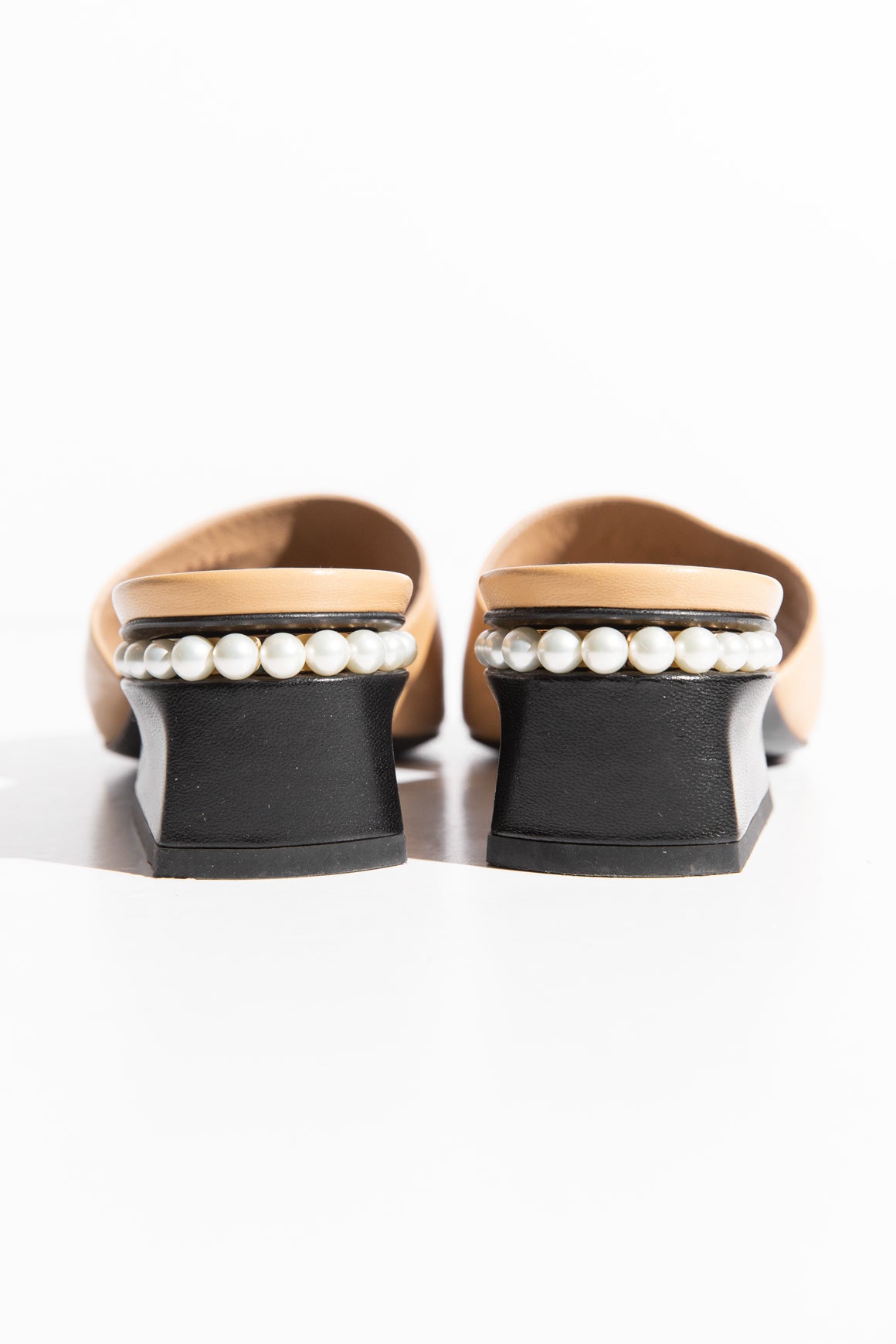 CHANEL Beige Block Heel Sandal (Sz. 37)