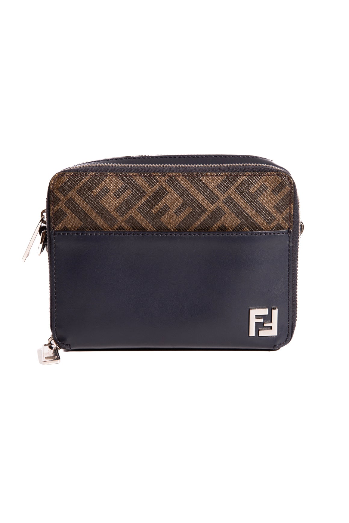 FENDI Navy Calf Leather Camera Bag