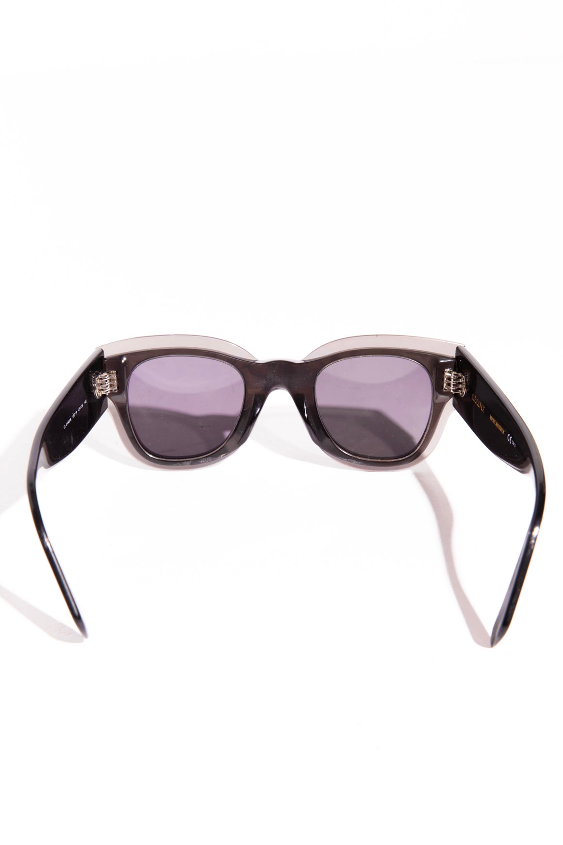 CELINE Black "Zoe" Wide Sunglasses