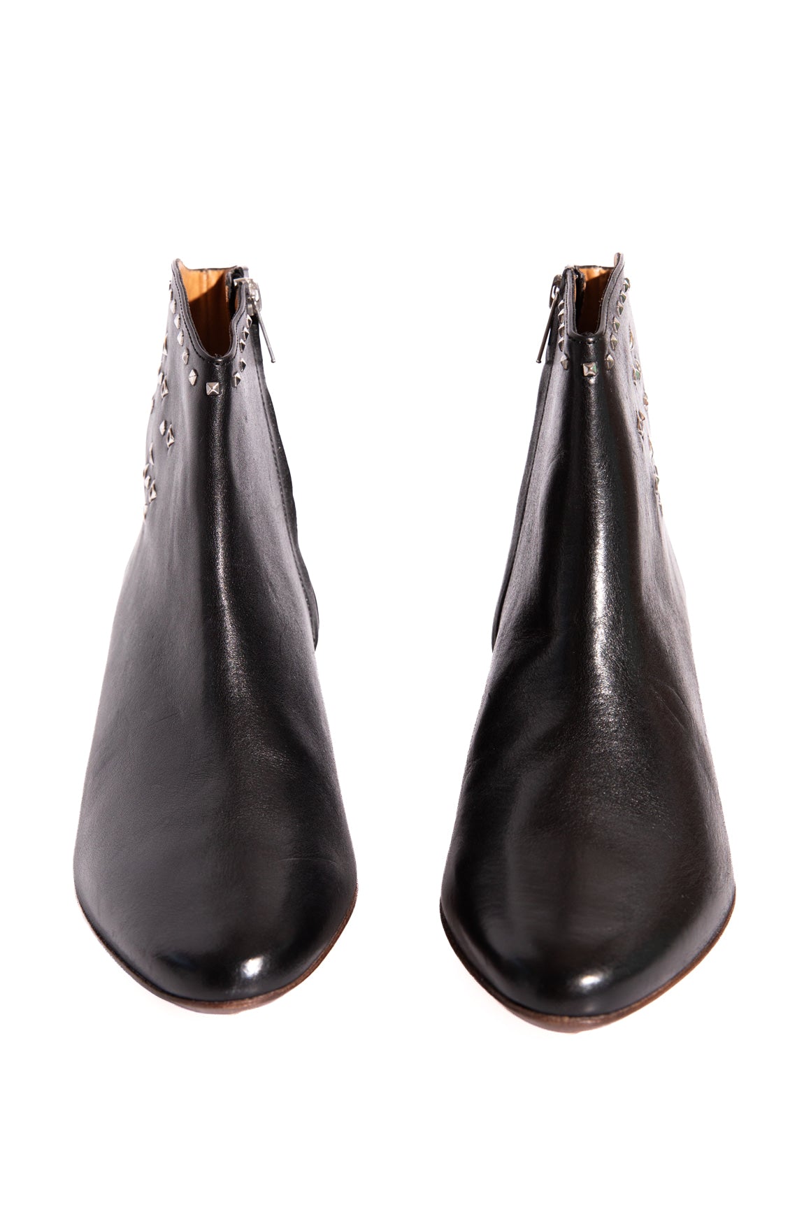 ISABEL MARANT Black Silver Stud Ankle Boots (Sz. 41)