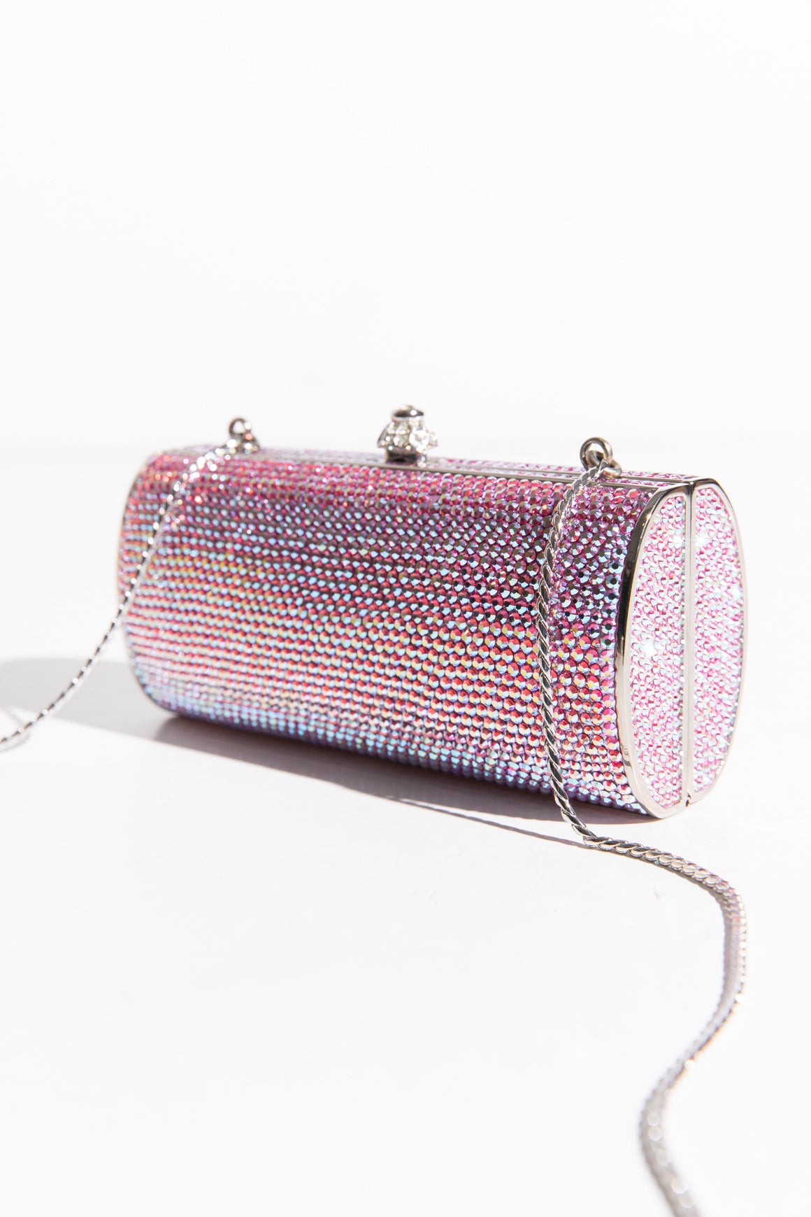 JUDITH LEIBER Pink Crystal Clutch
