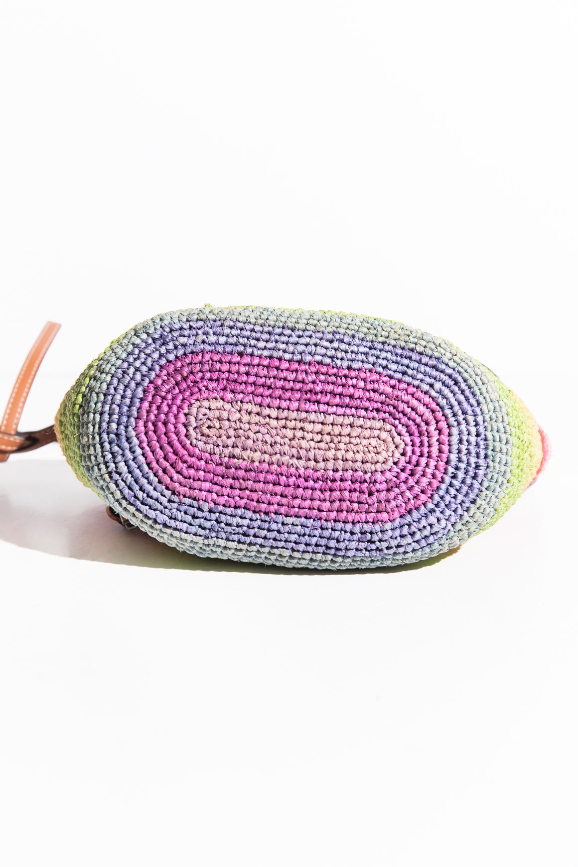 LOEWE Rainbow Stripe Raffia Crossbody