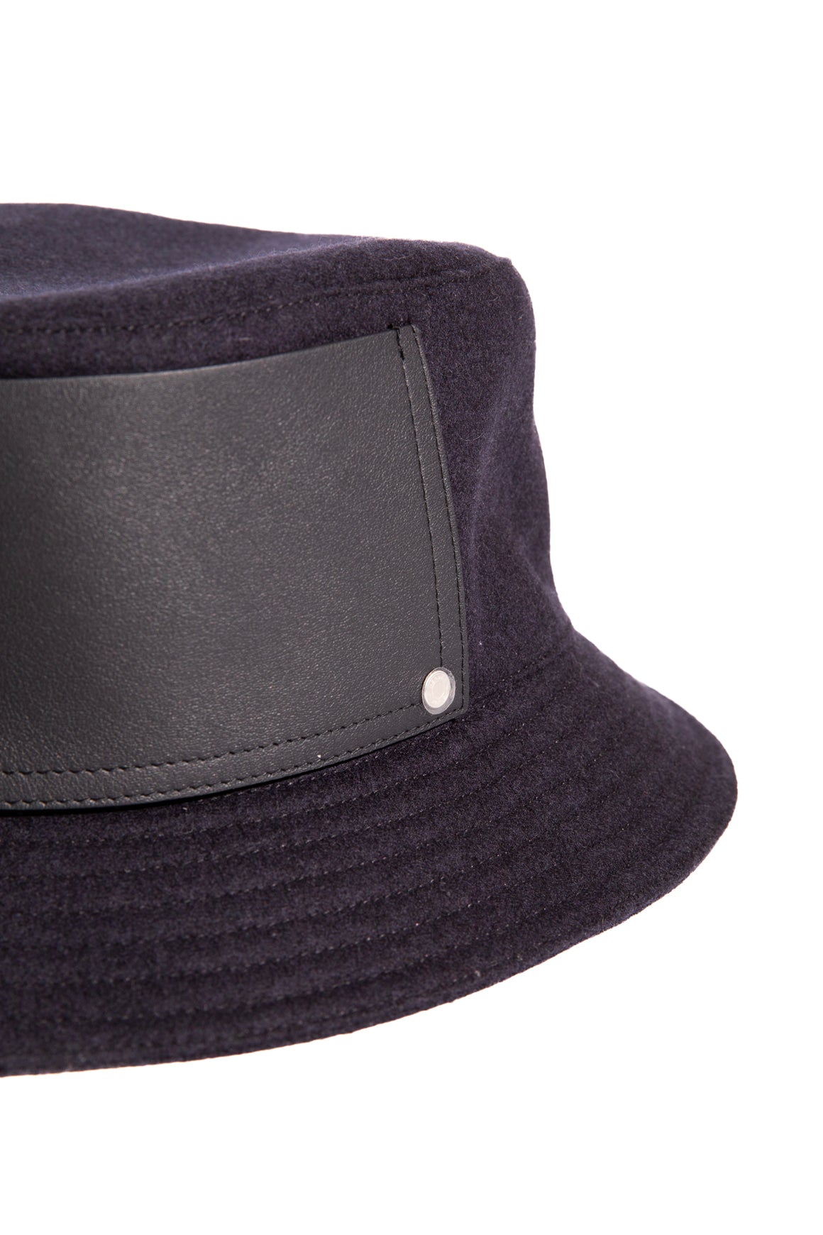 HERMES Navy Chapeau Homme Filipe Flanelle Bucket Hat