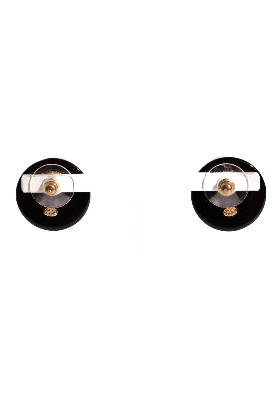 CHANEL 2022 Black & White Enamel CC Mod Stud Earrings