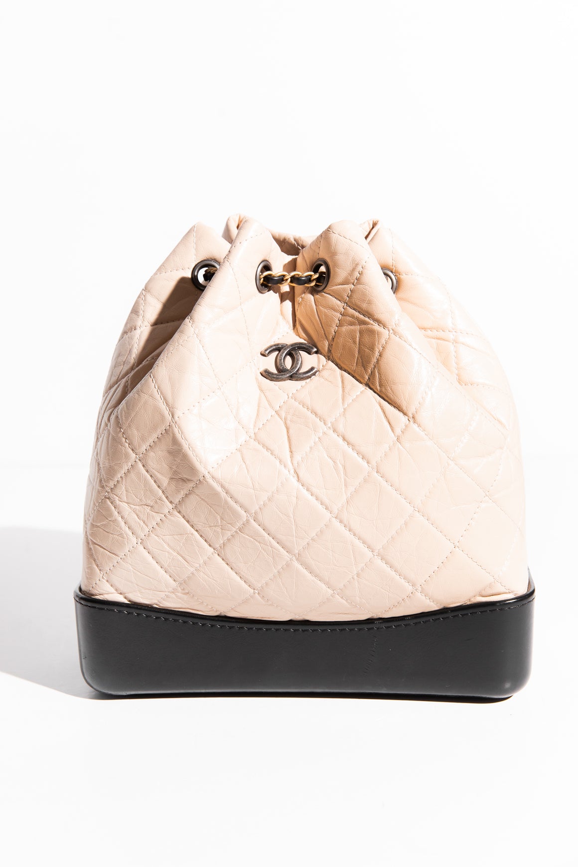 CHANEL Beige and Black Gabrielle Backpack