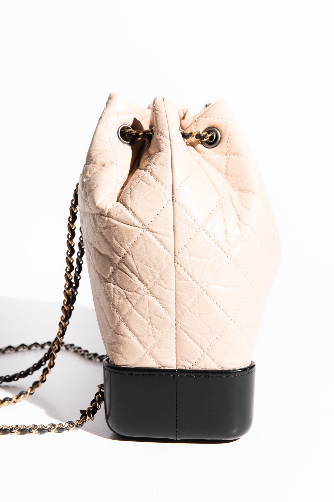 CHANEL Beige and Black Gabrielle Backpack