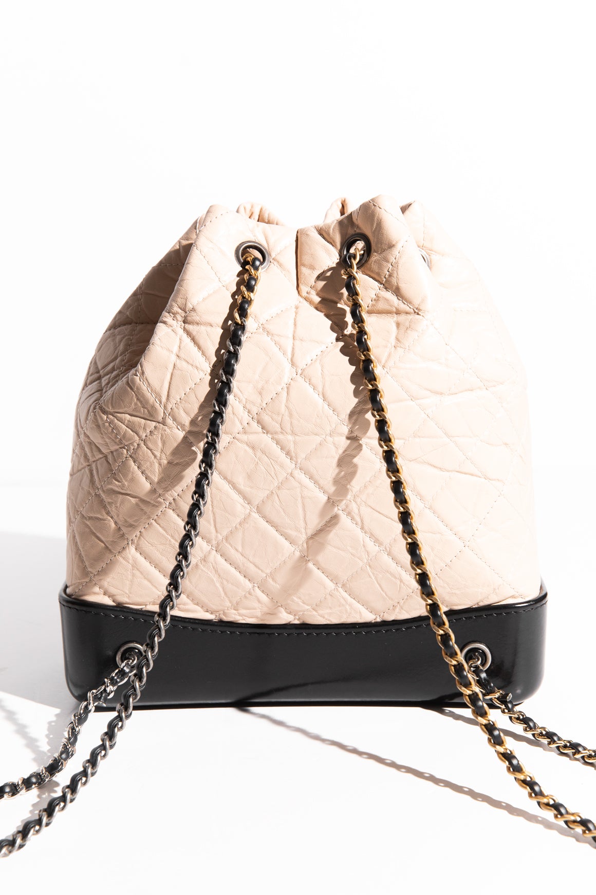 CHANEL Beige and Black Gabrielle Backpack