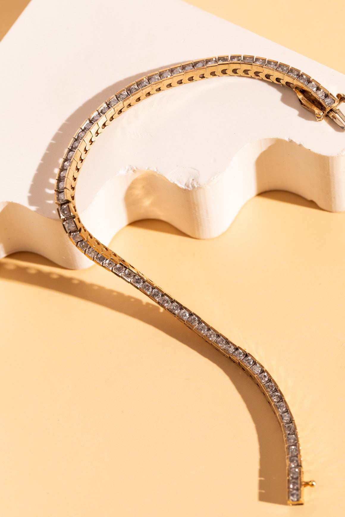 NO LABEL 14K Gold & Diamond Tennis Bracelet