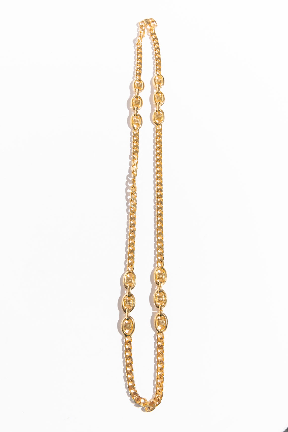 CELINE Triomphe Station Link Necklace