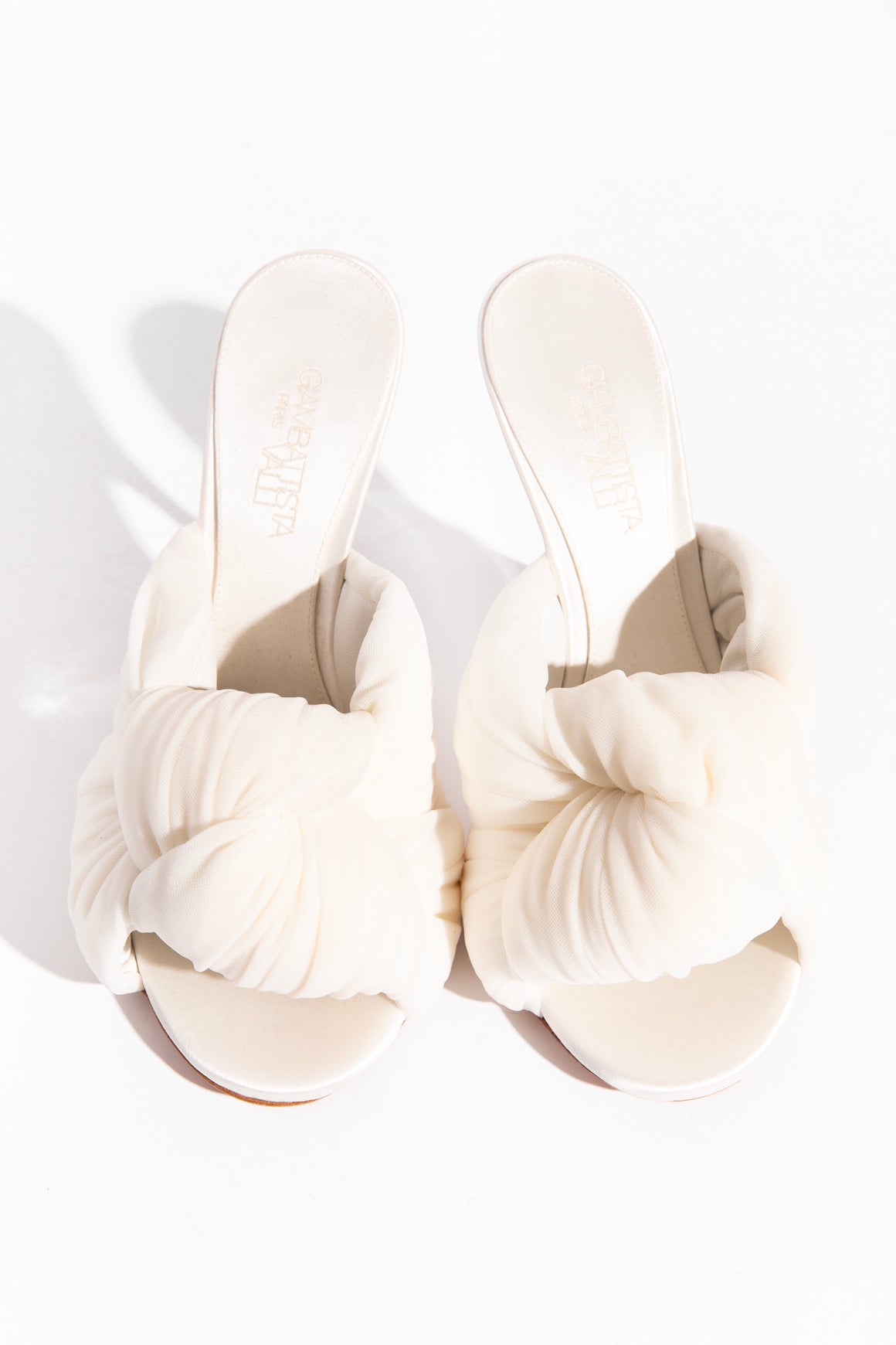 GIAMBATTISTA VALLI White Mesh Knot Heel (Sz.39)