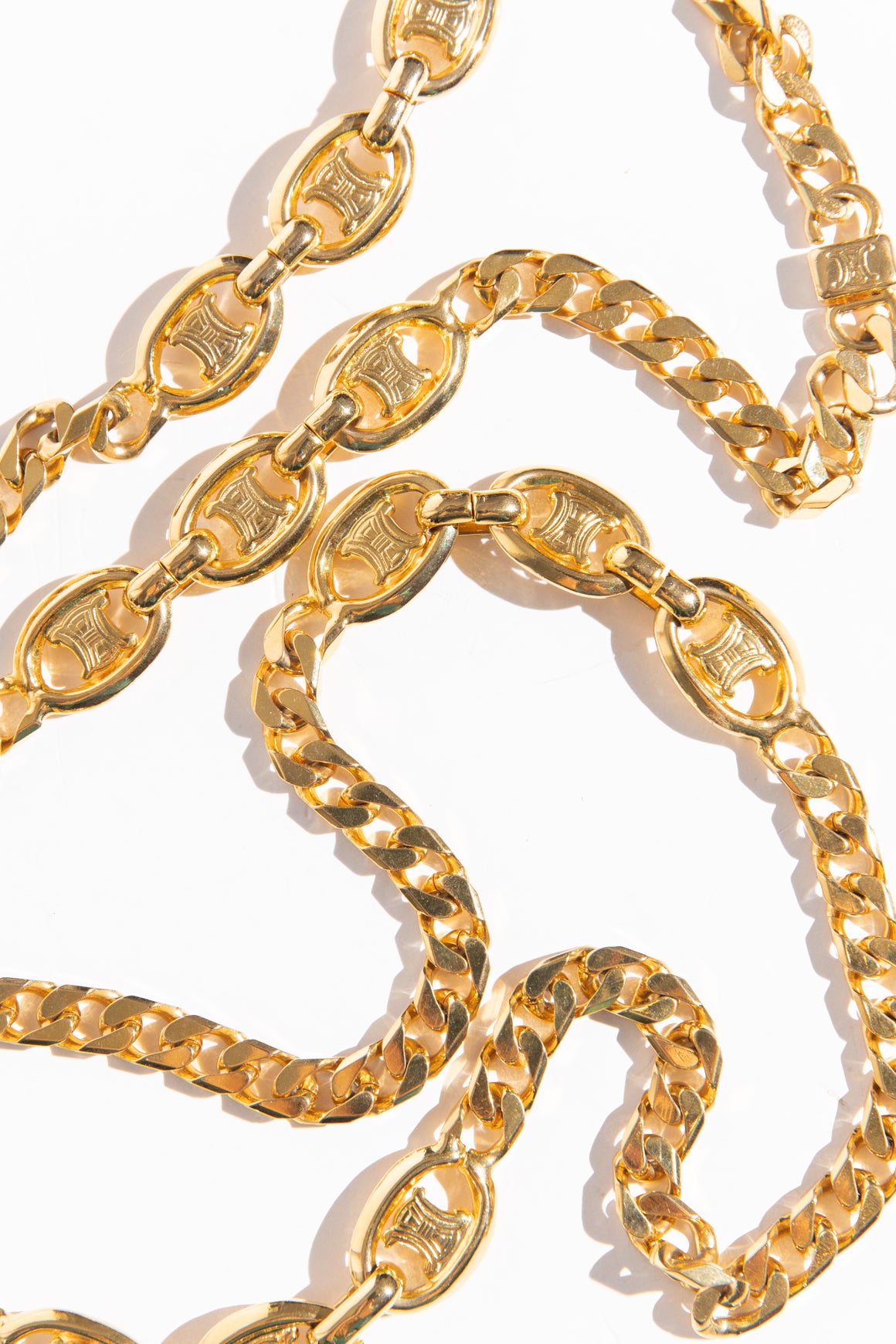 CELINE Triomphe Station Link Necklace