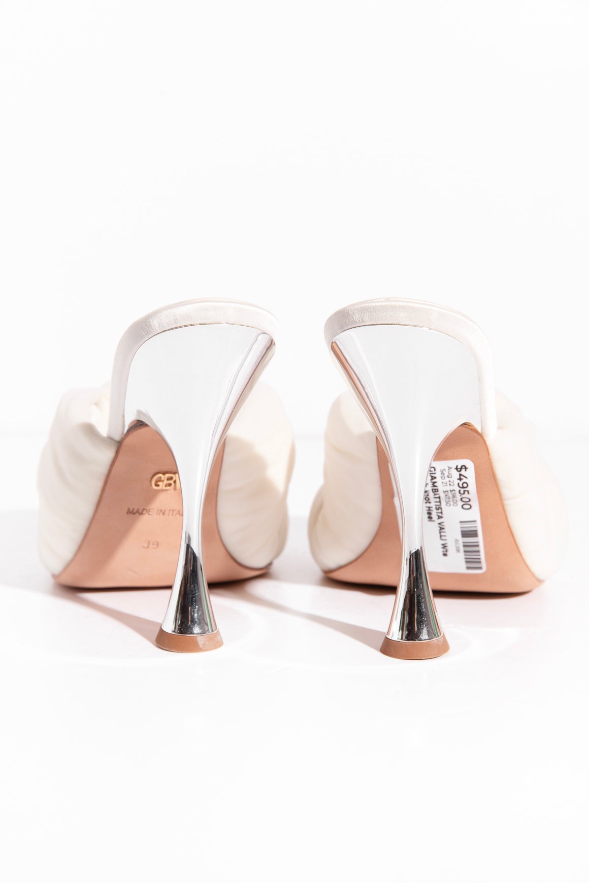 GIAMBATTISTA VALLI White Mesh Knot Heel (Sz.39)