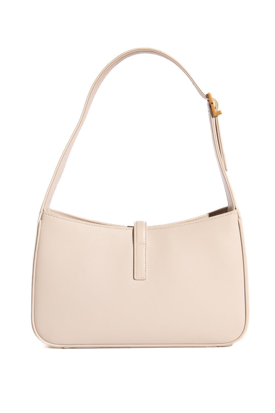 SAINT LAURENT Cream Le 5 À 7 Shoulder Bag