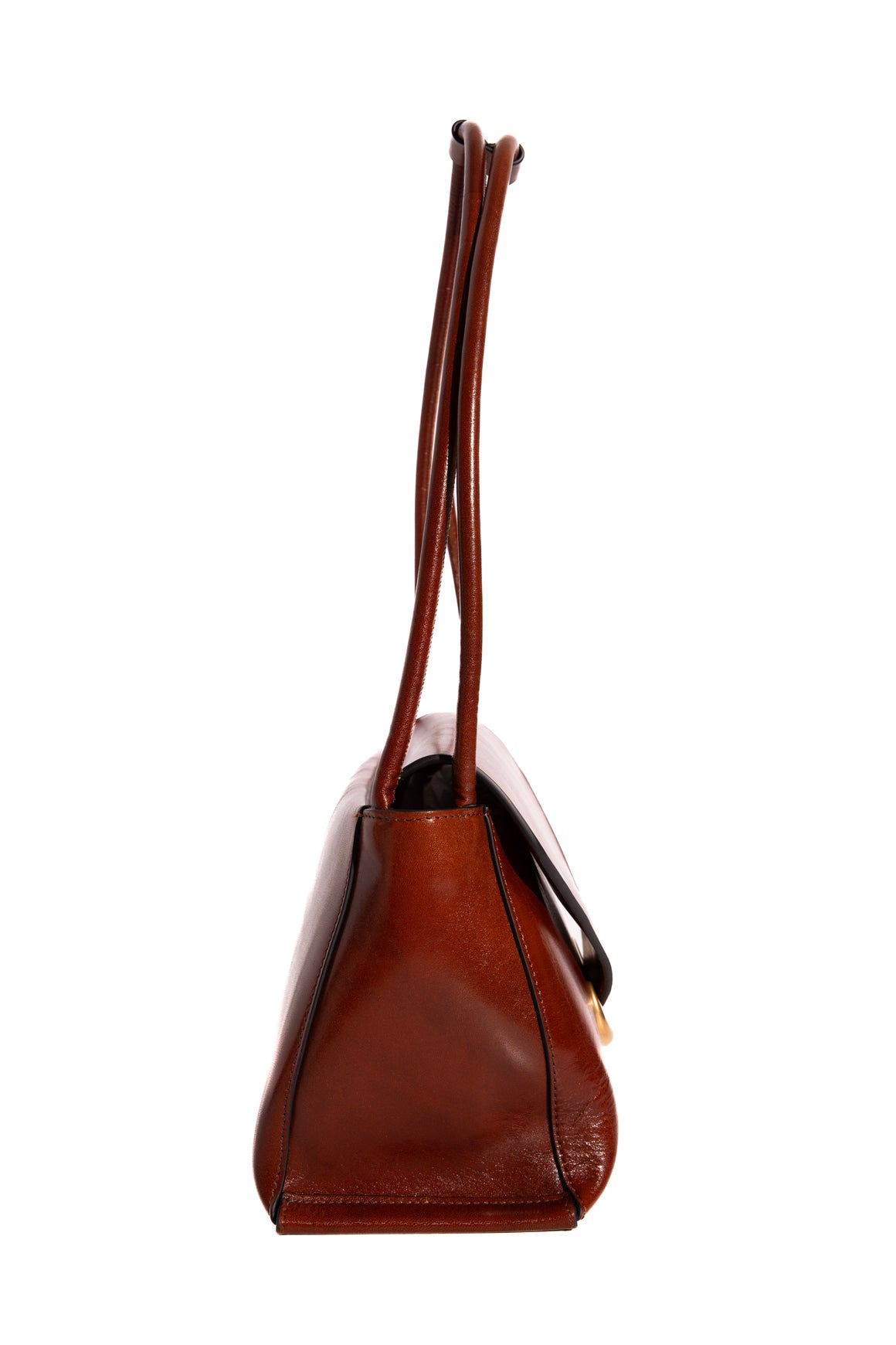 WANDLER Brown Leather Veneto Shoulder Bag