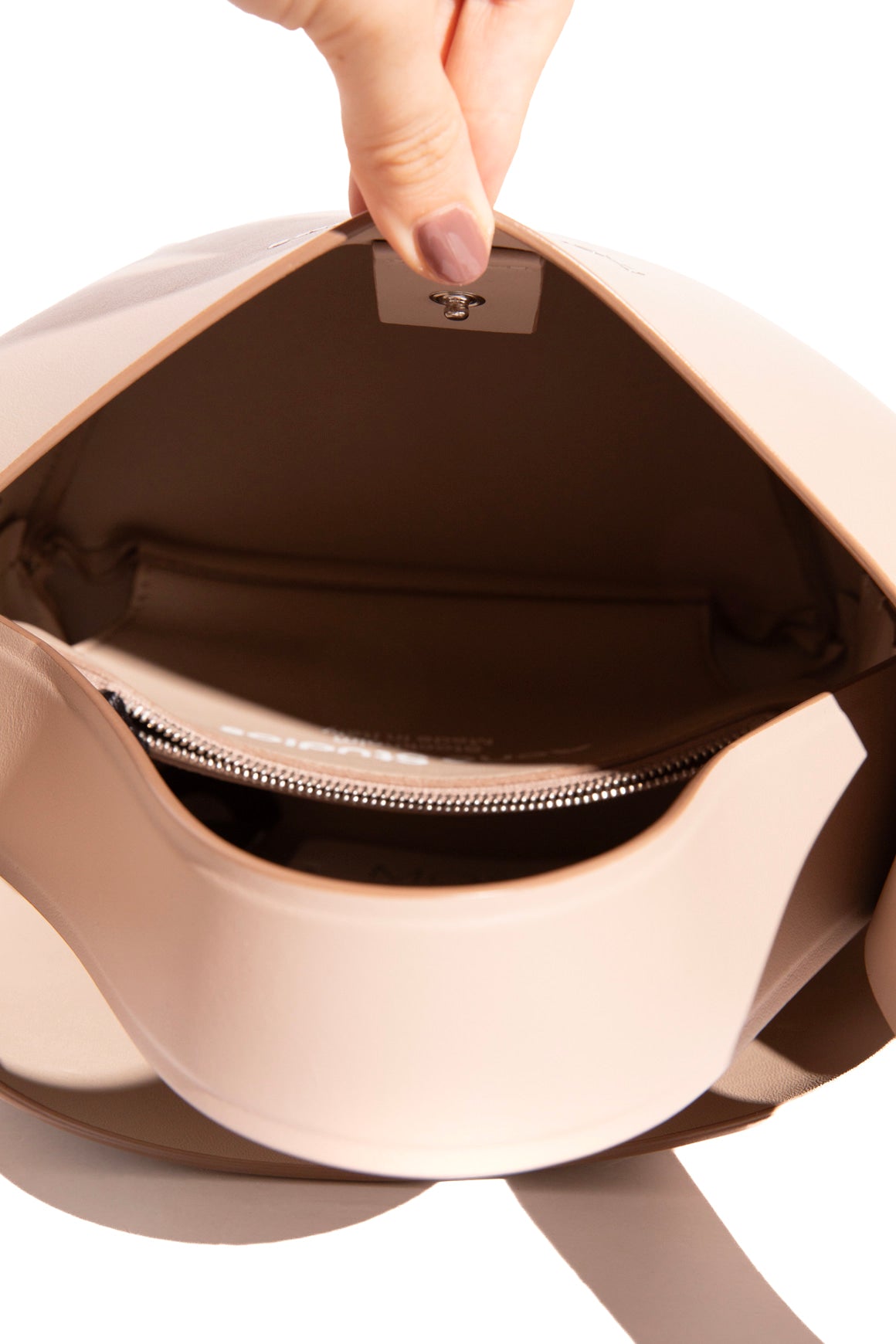 ACNE STUDIOS Taupe Leather Mini Musubi