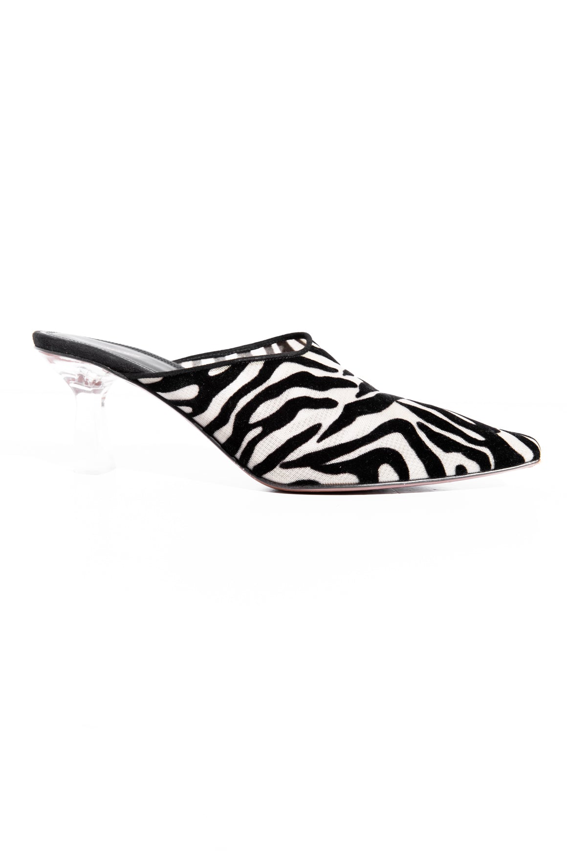 NEOUS Zebra Print Heeled Mules (Sz. 38.5)