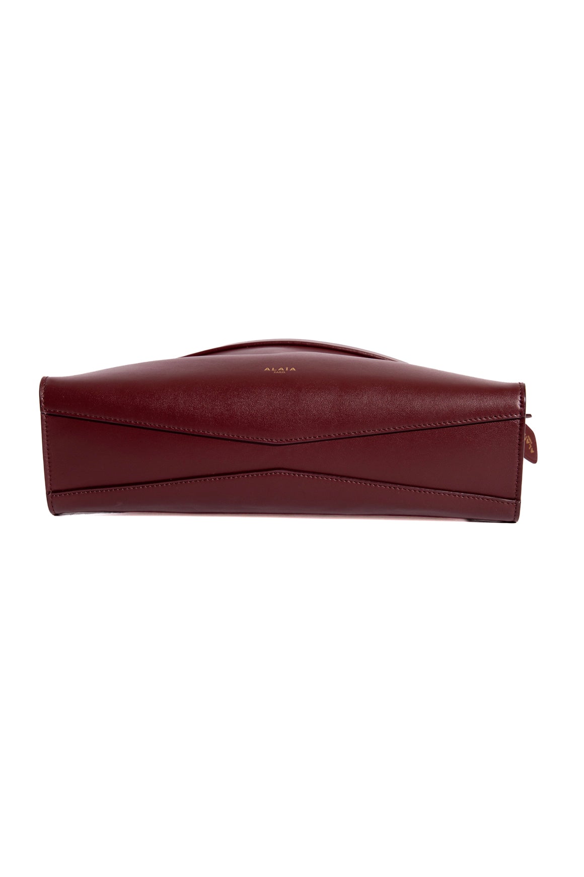 ALAIA Burgundy Le Click East + West Bag
